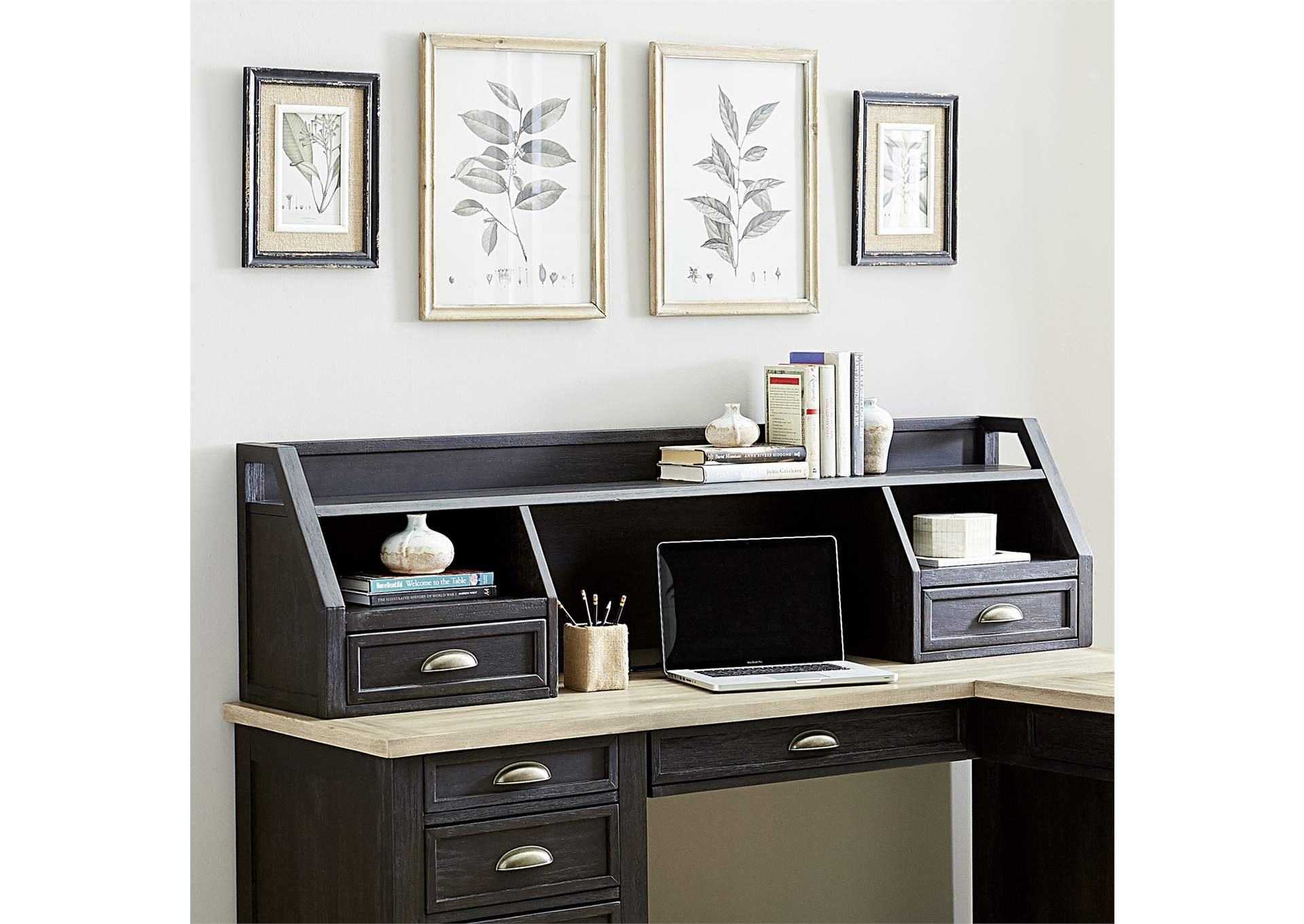 L Writing Desk Hutch,Liberty