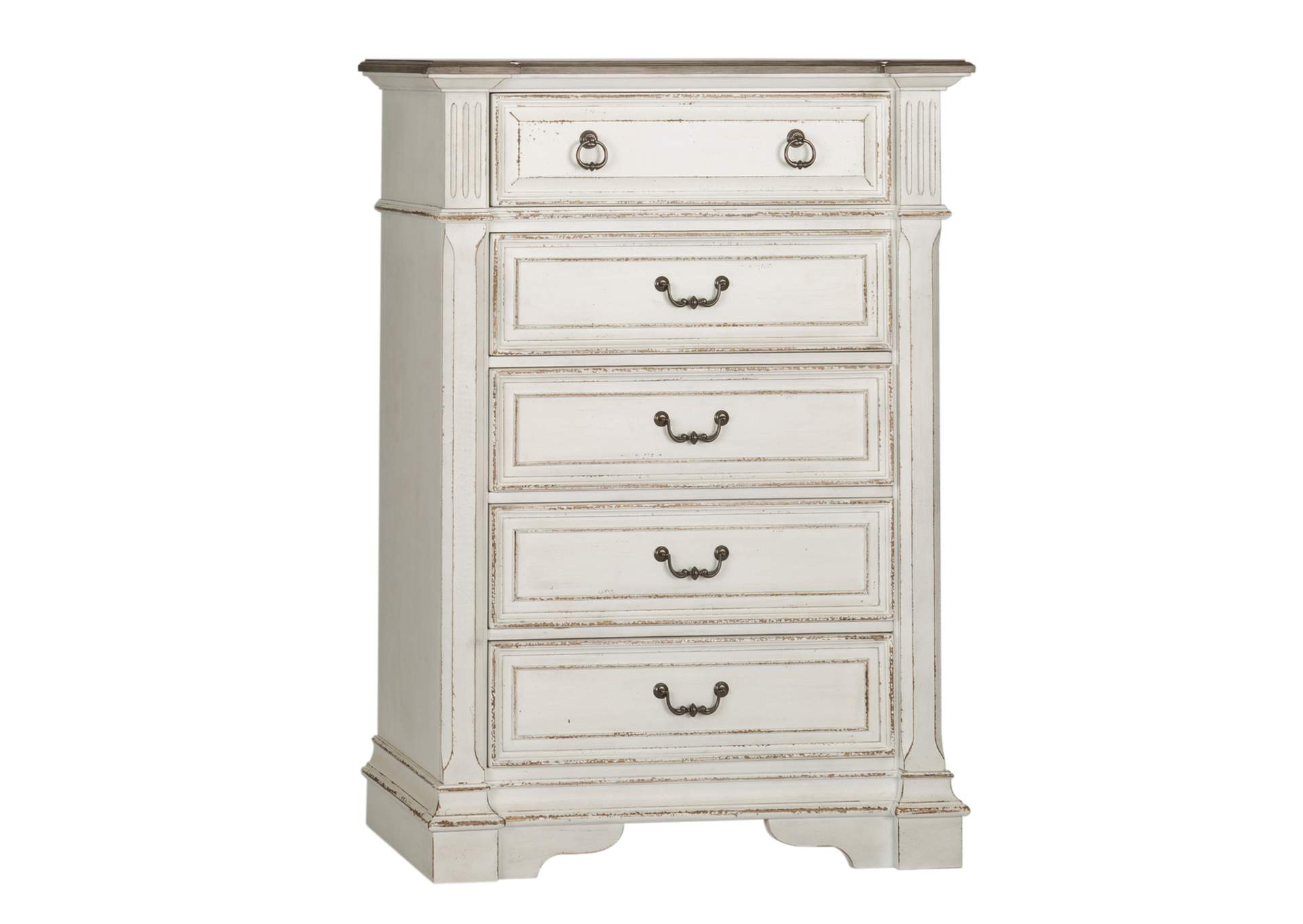 Abbey Park King Panel Bed, Dresser & Mirror, Chest, Nightstand,Liberty