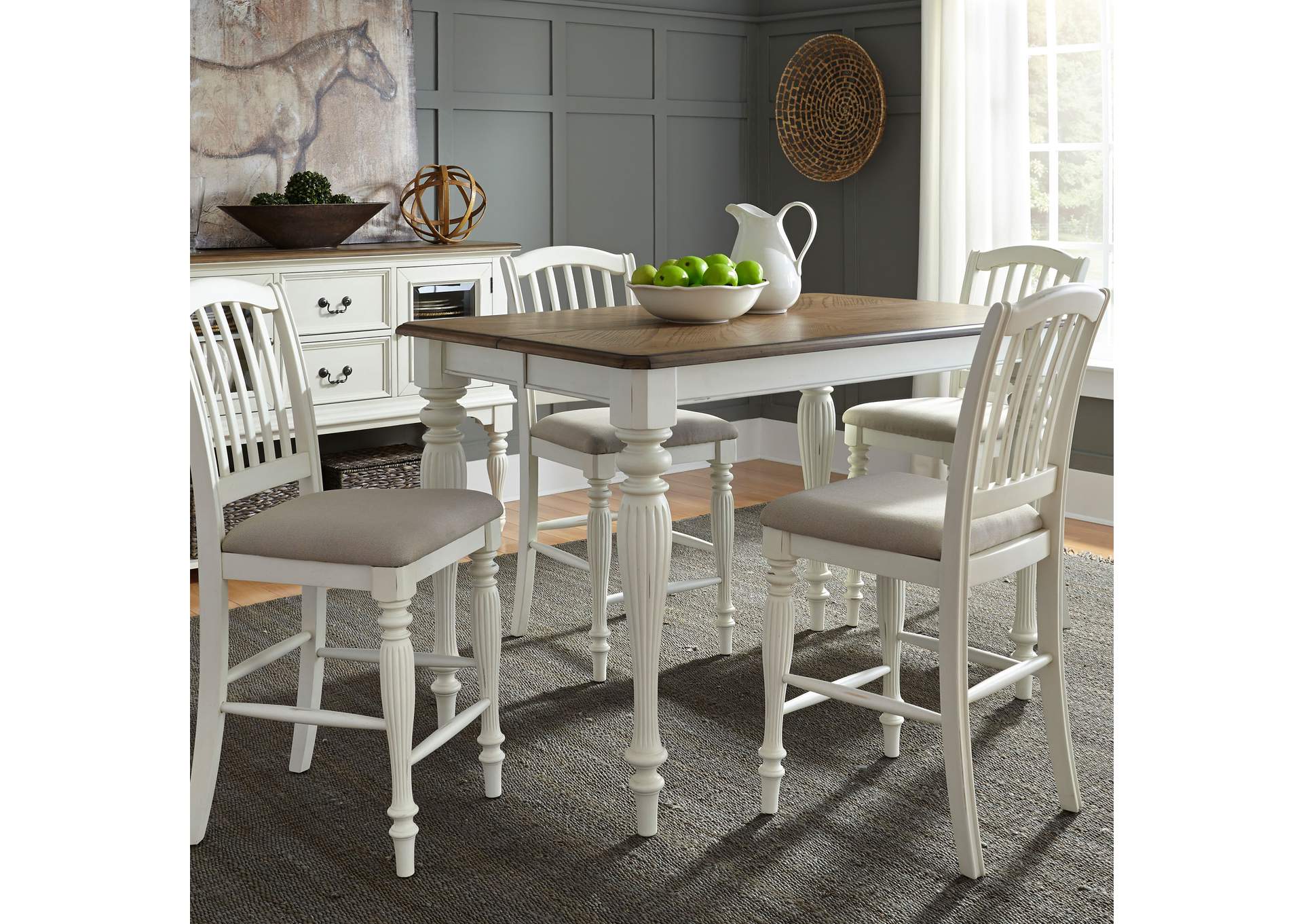 Cumberland Creek 5 Piece Gathering Table Set,Liberty