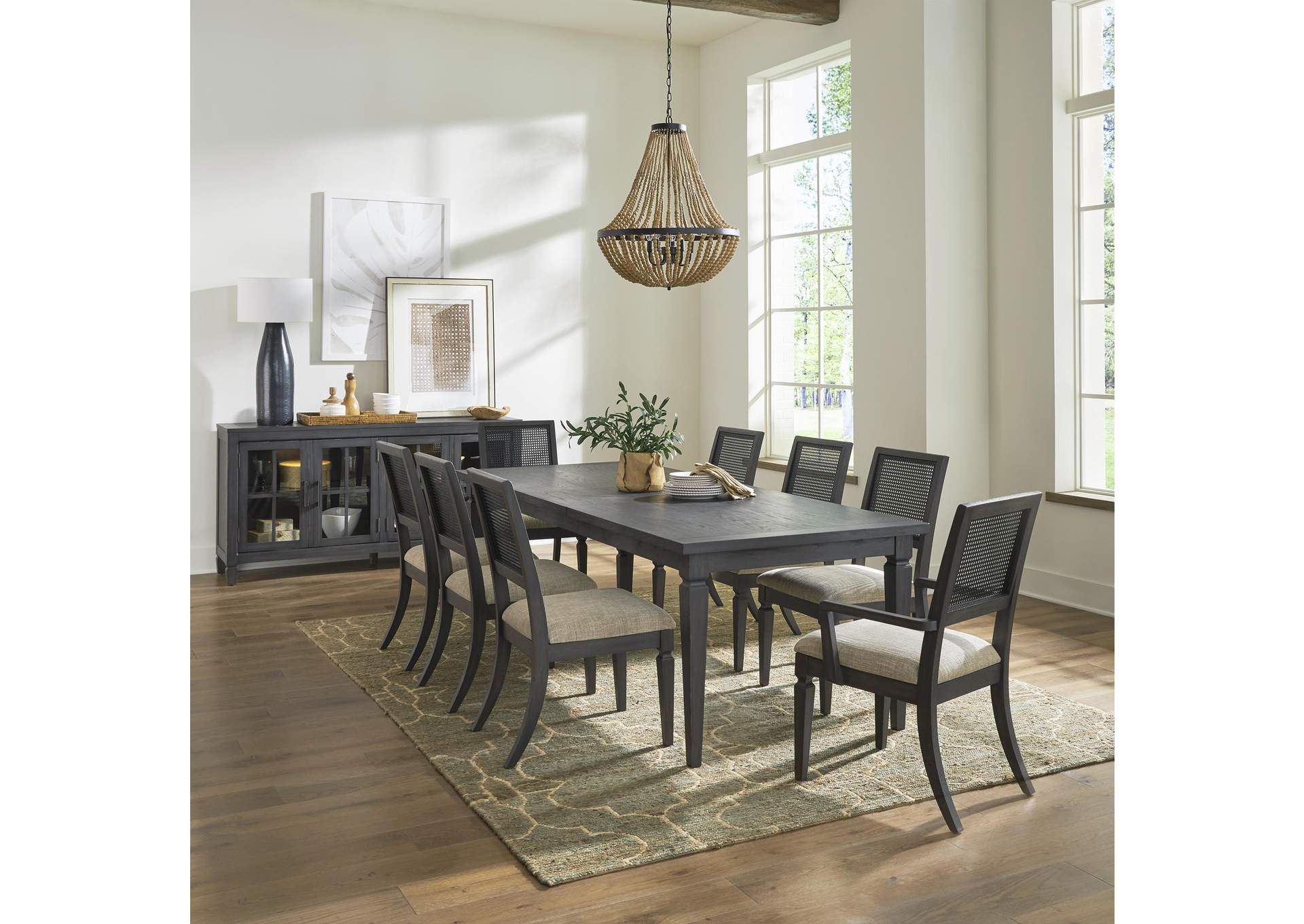 Caruso Heights Opt 9 Piece Rectangular Table Set,Liberty