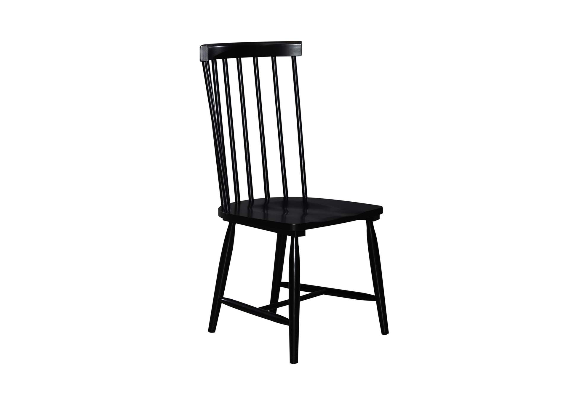 Capeside Cottage Spindle Back Side Chair - Black (RTA),Liberty