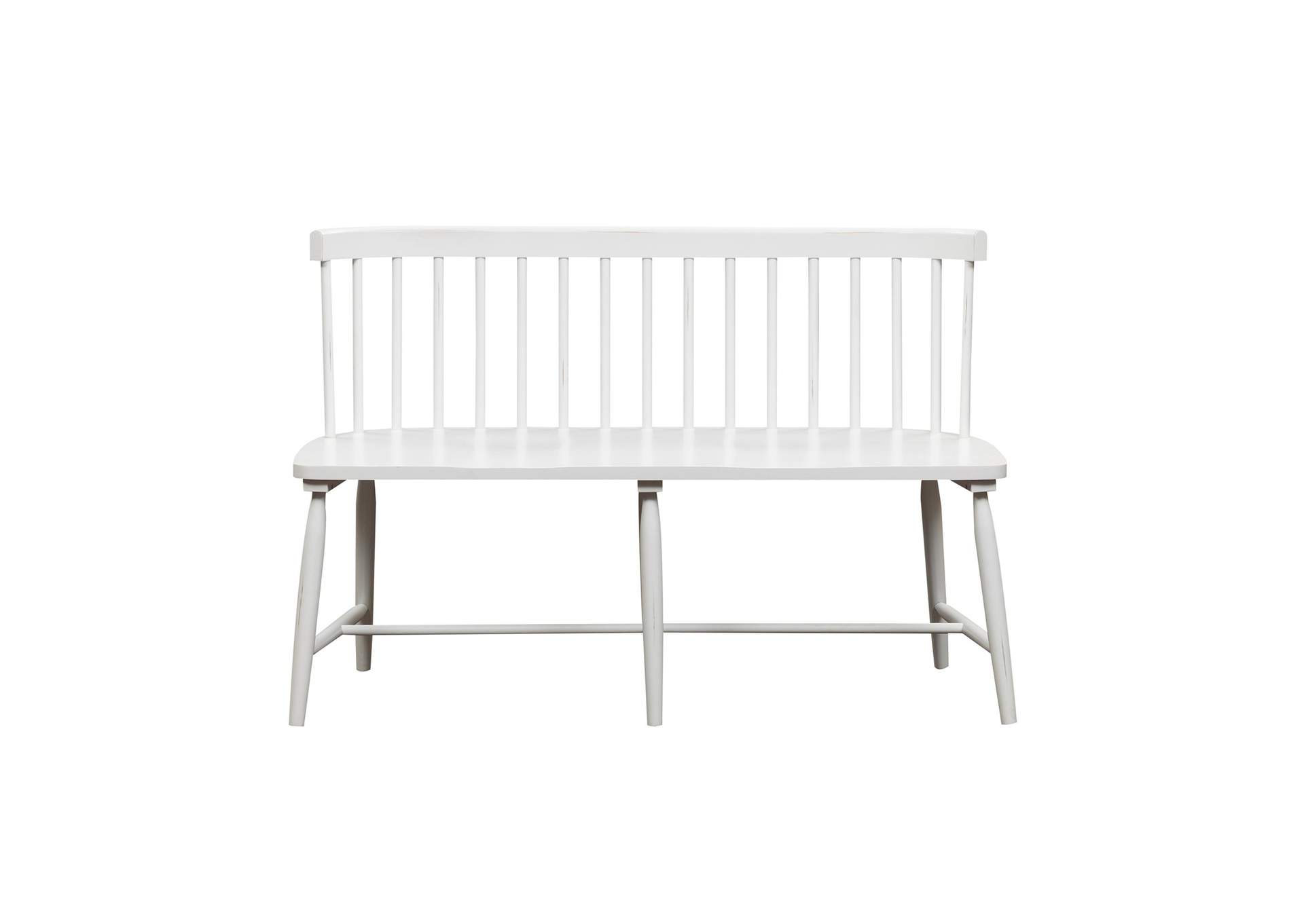 Capeside Cottage Spindle Back Dining Bench - White (RTA),Liberty