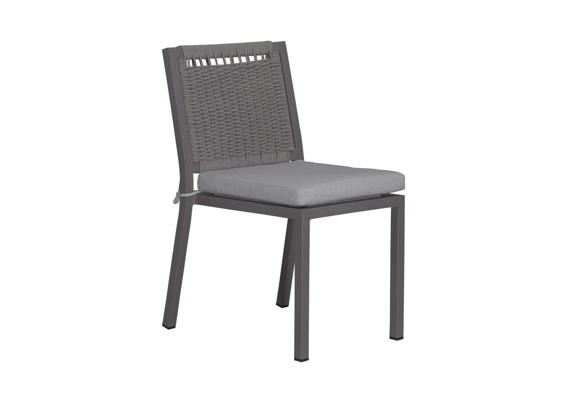 Plantation Key Outdoor Panel Back Side Chair - Granite,Liberty