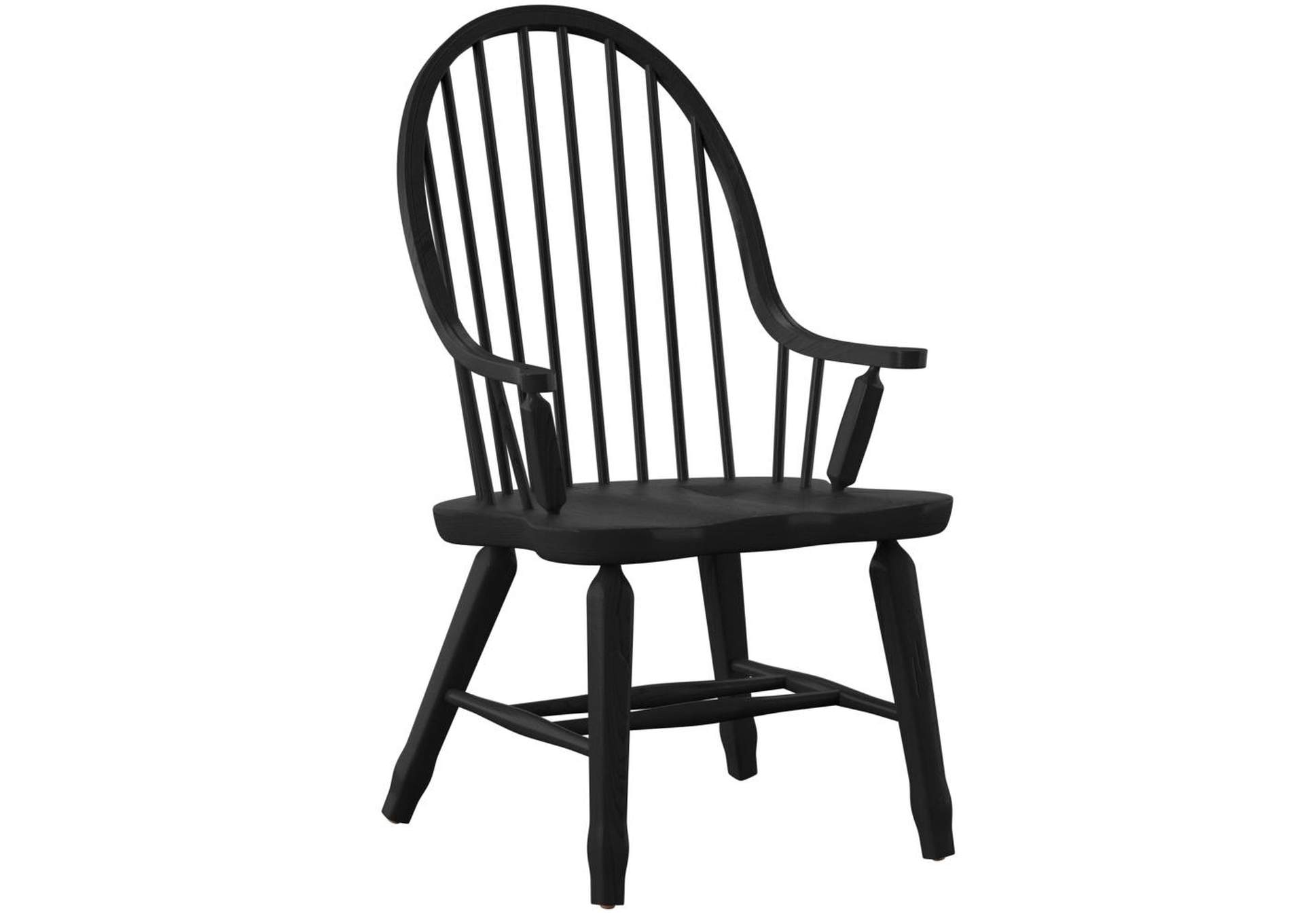 Treasures Bow Back Arm Chair - Black,Liberty