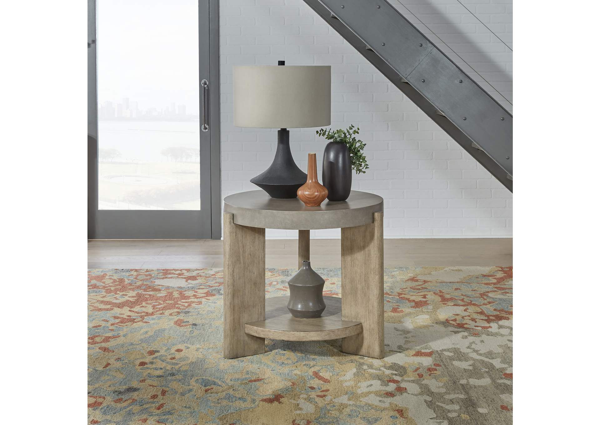 Affinity Round End Table,Liberty