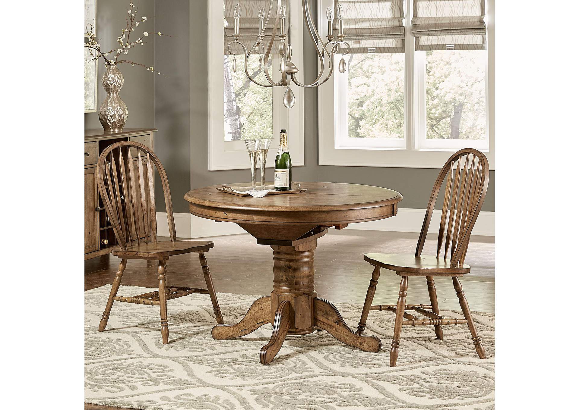 Carolina Crossing Pedestal Table,Liberty