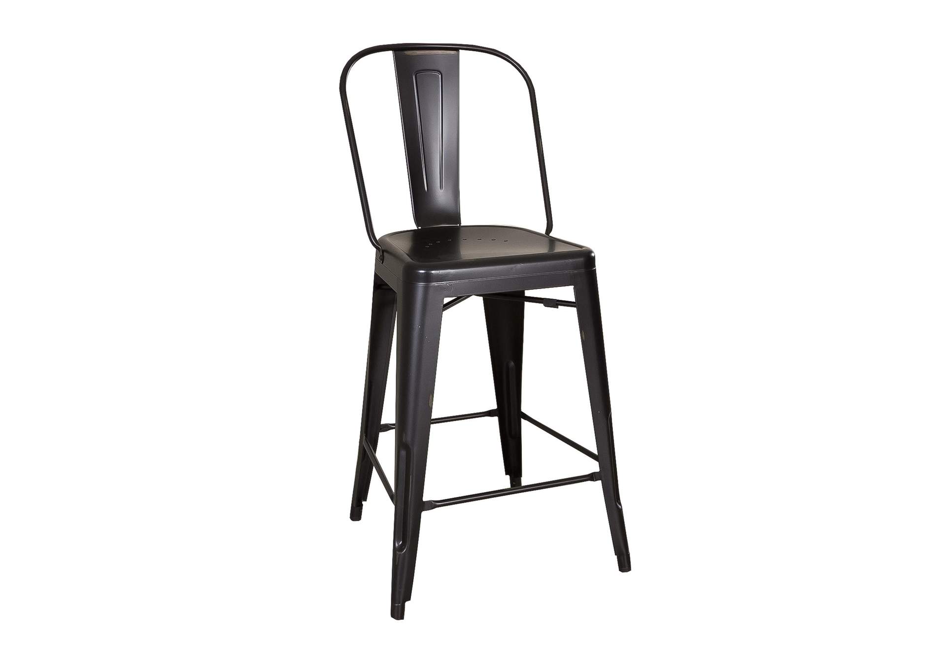 Vintage Series Bow Back Counter Chair - Black (RTA),Liberty