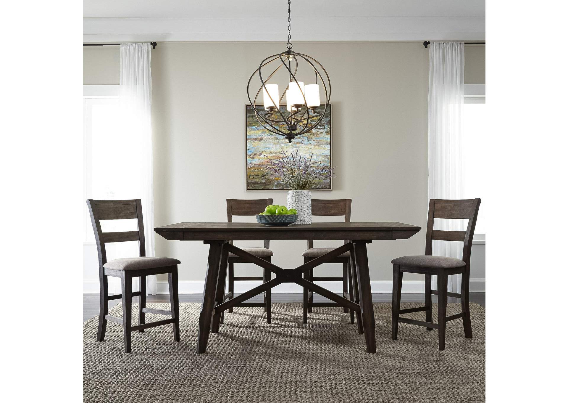 Double Bridge 5 Piece Gathering Table Set,Liberty