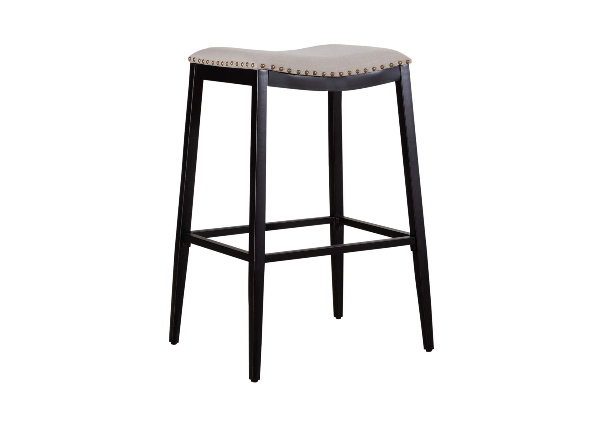 Vintage Series Backless Upholstered Barstool - Black,Liberty