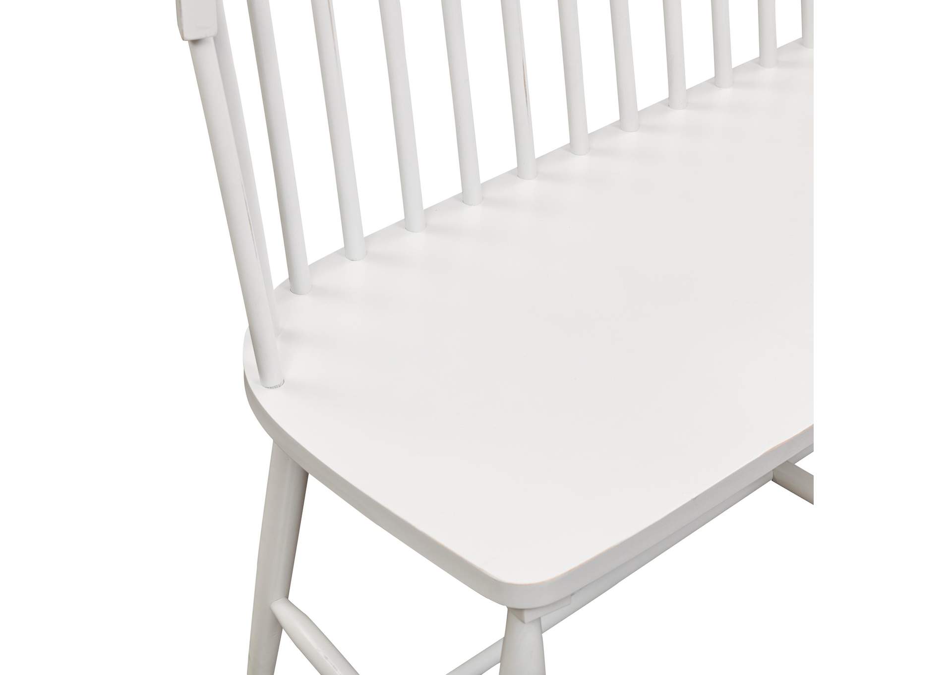 Capeside Cottage Spindle Back Dining Bench - White (RTA),Liberty