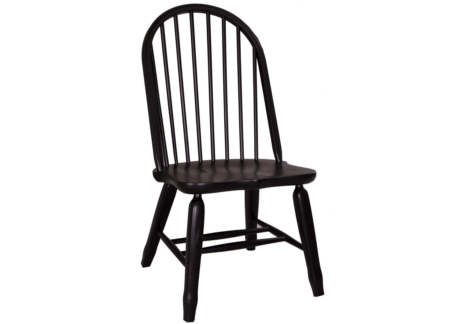 Treasures Bow Back Side Chair - Black,Liberty