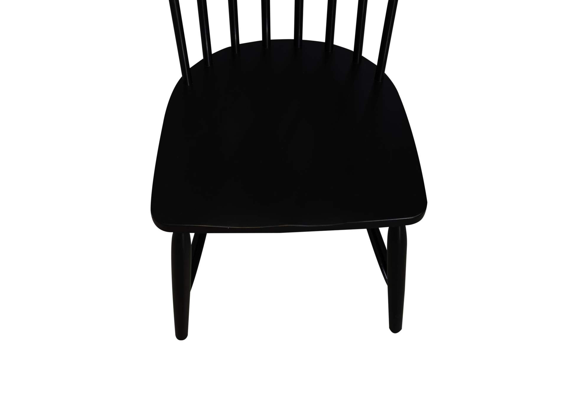 Capeside Cottage Spindle Back Side Chair - Black (RTA),Liberty