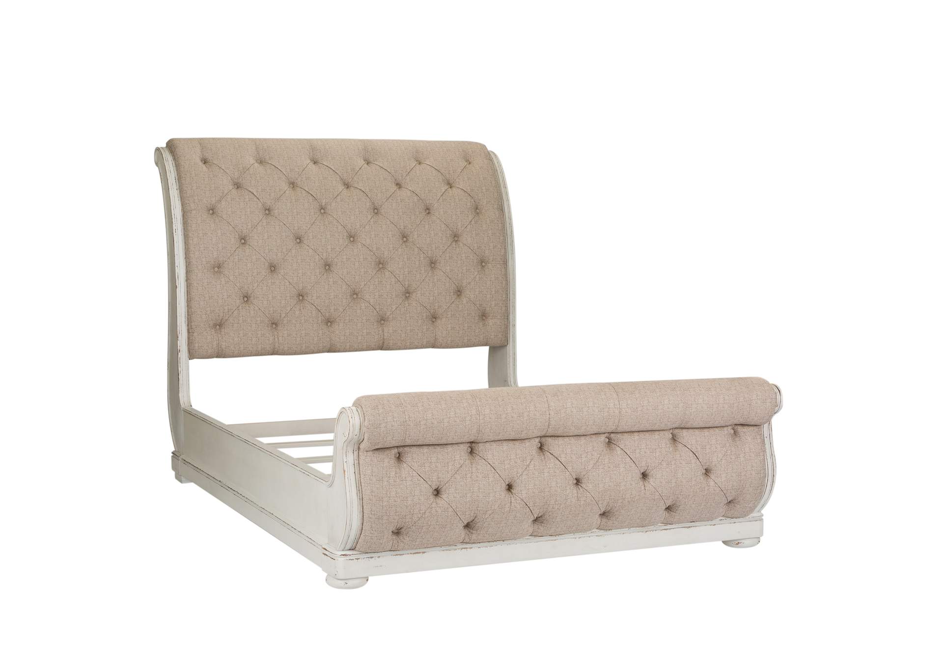 Abbey Park Queen Upholstered Sleigh Bed, Dresser & Mirror,Liberty