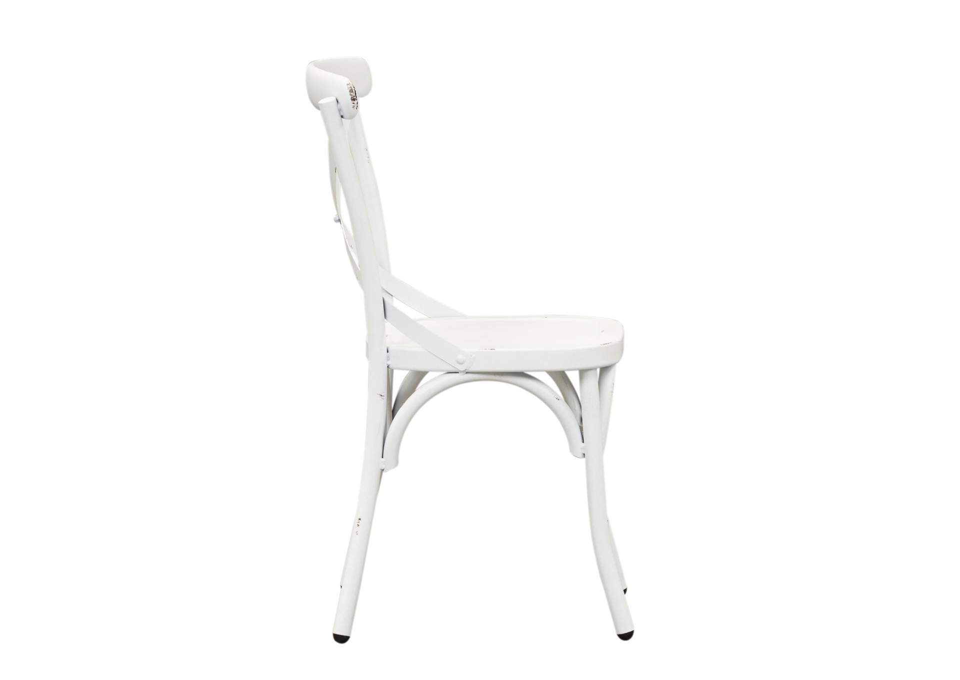 Vintage Series X Back Side Chair - Antique White,Liberty