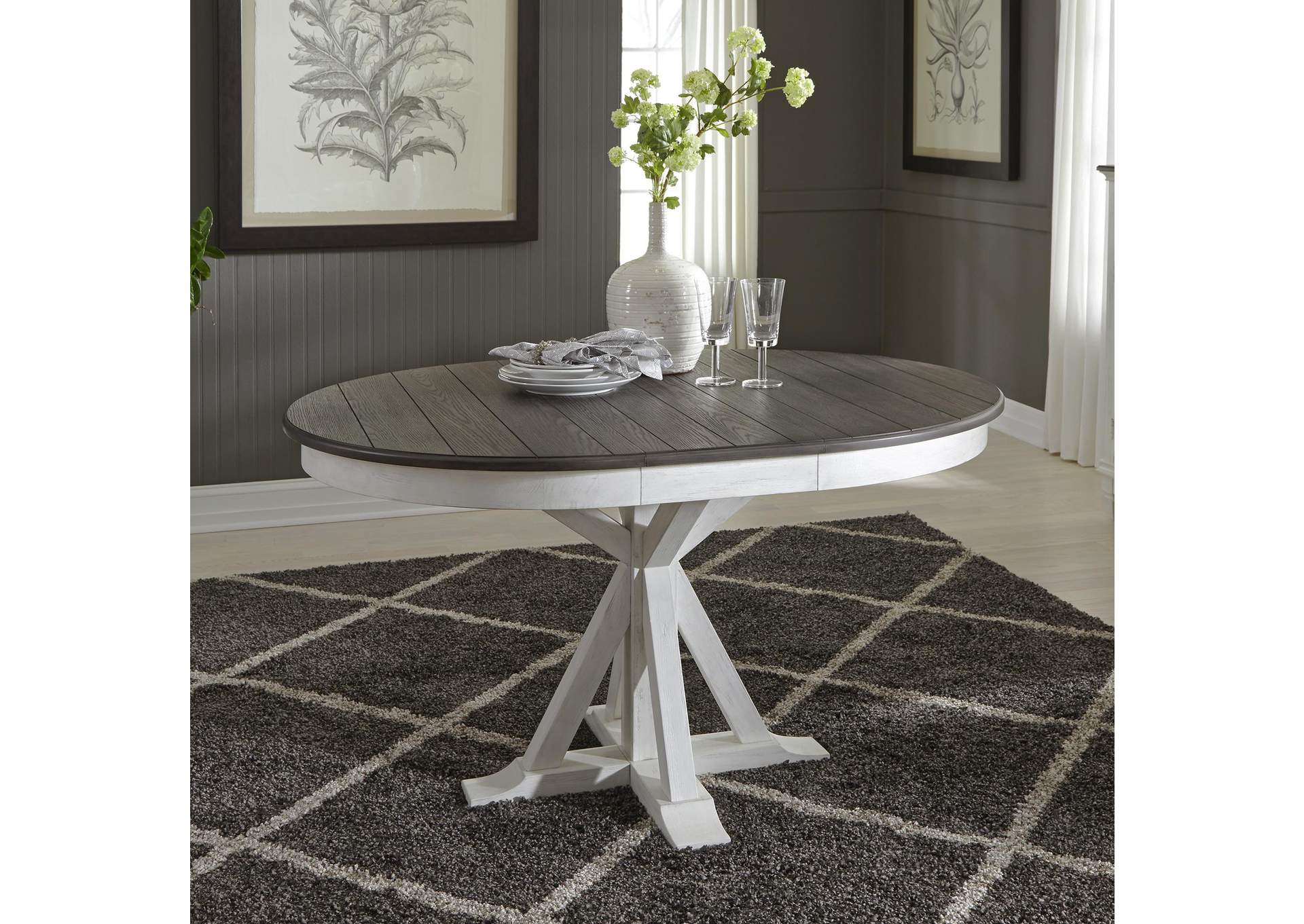 Allyson Park Pedestal Table,Liberty