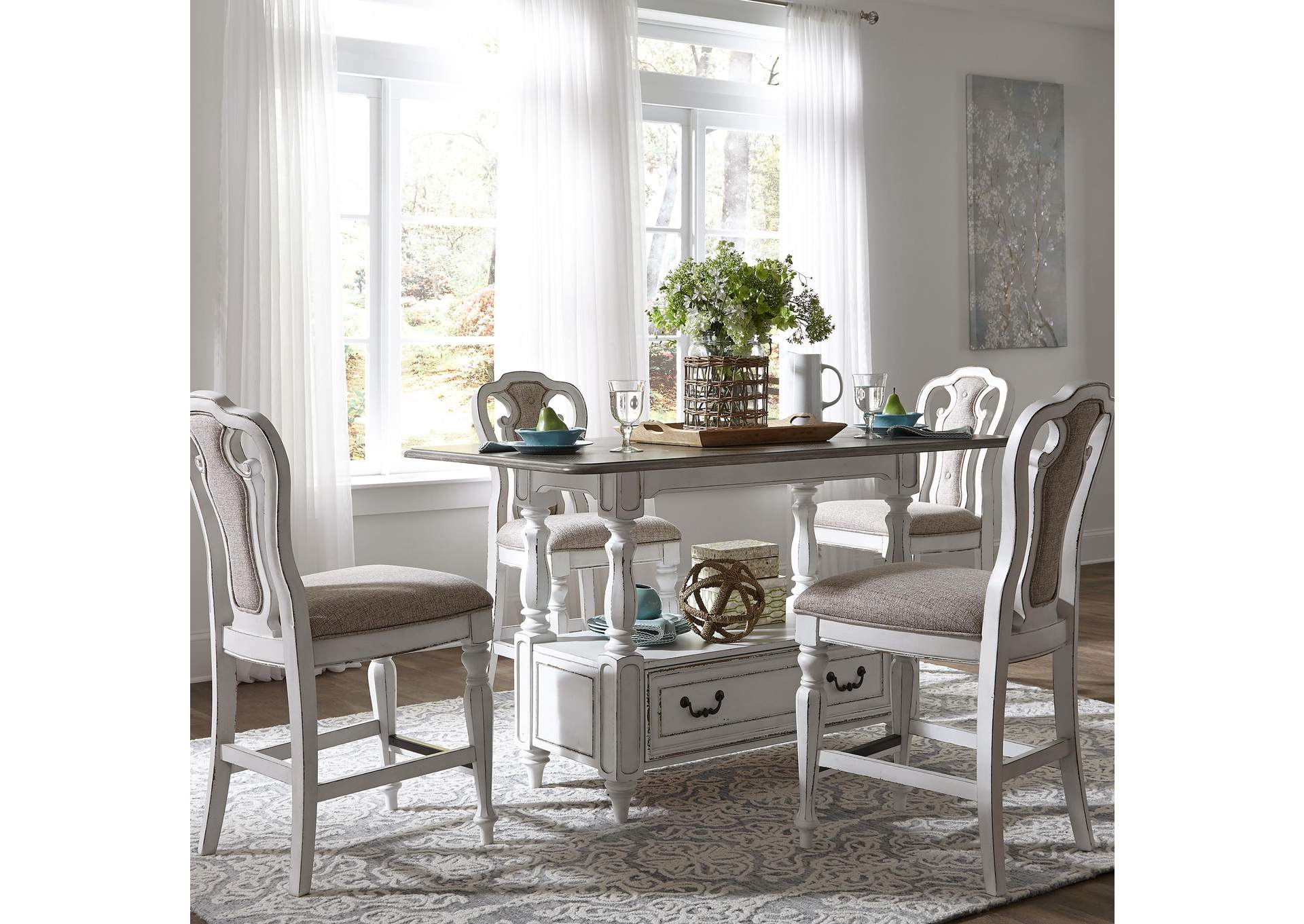 Magnolia Manor 5 Piece Gathering Table Set,Liberty