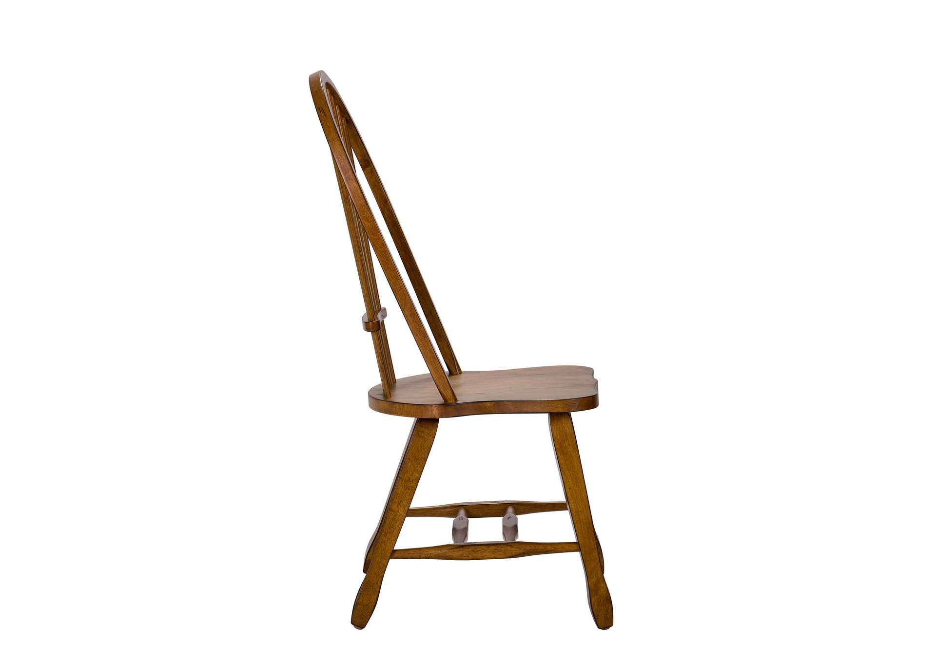 Treasures Sheaf Back Side Chair - Oak,Liberty