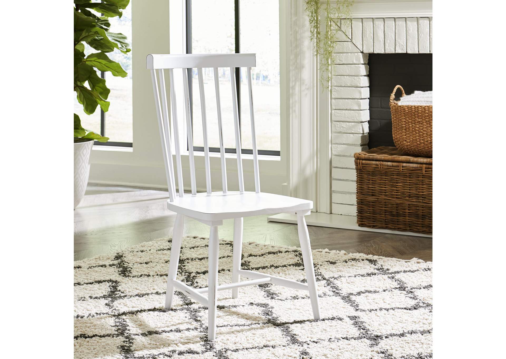 Capeside Cottage Spindle Back Side Chair - White (RTA),Liberty