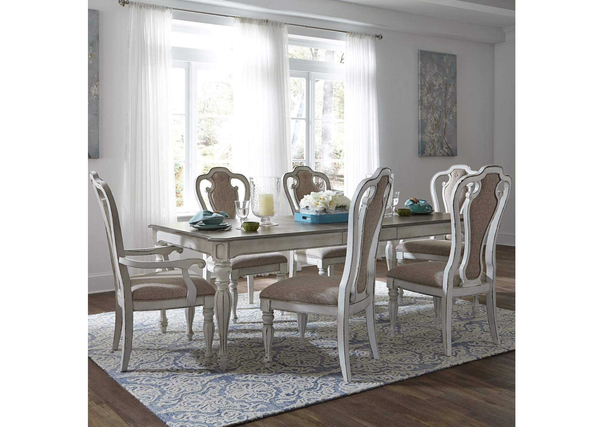 Magnolia Manor 7 Piece Rectangular Table Set,Liberty