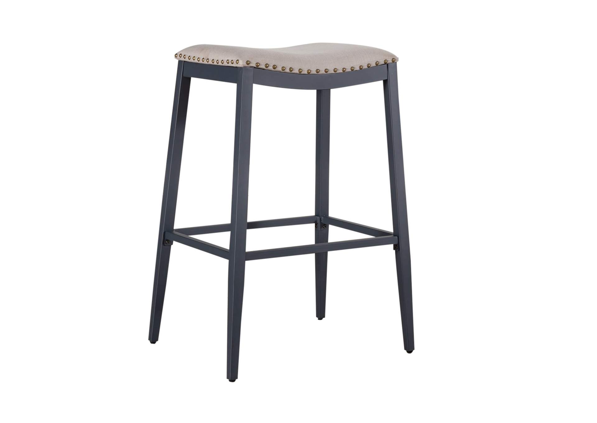 Vintage Series Backless Upholstered Barstool - Navy,Liberty