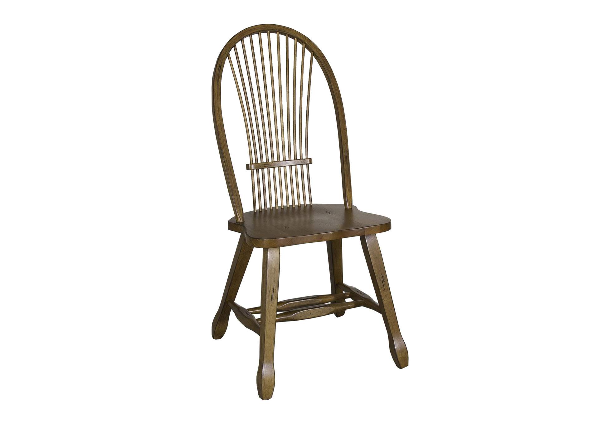 Treasures Sheaf Back Side Chair - Oak,Liberty