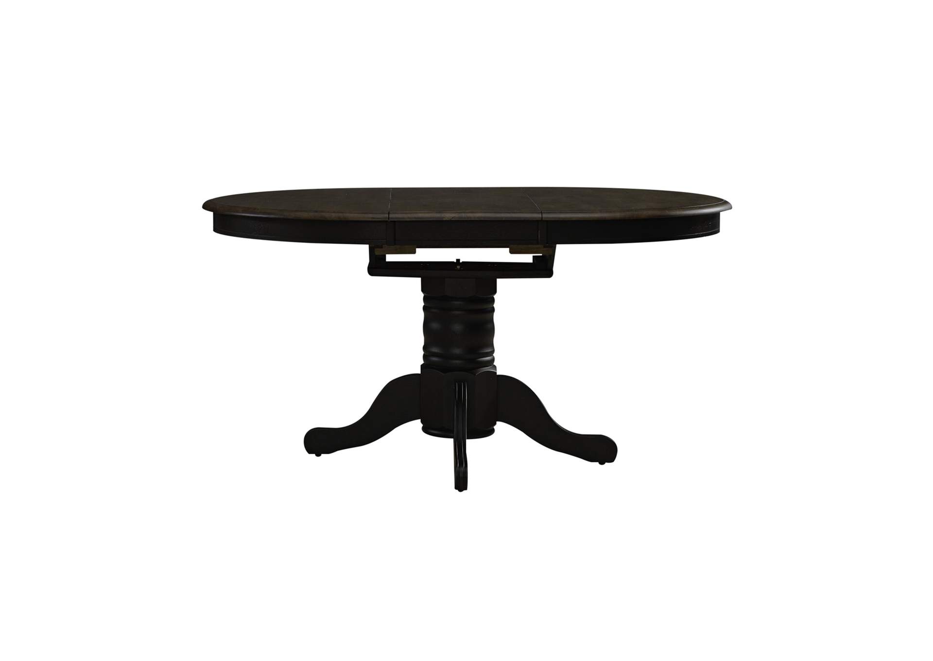 Carolina Crossing Pedestal Table Set - Black,Liberty