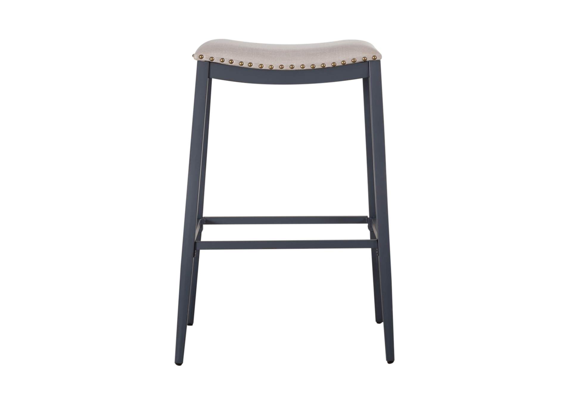 Vintage Series Backless Upholstered Barstool - Navy,Liberty