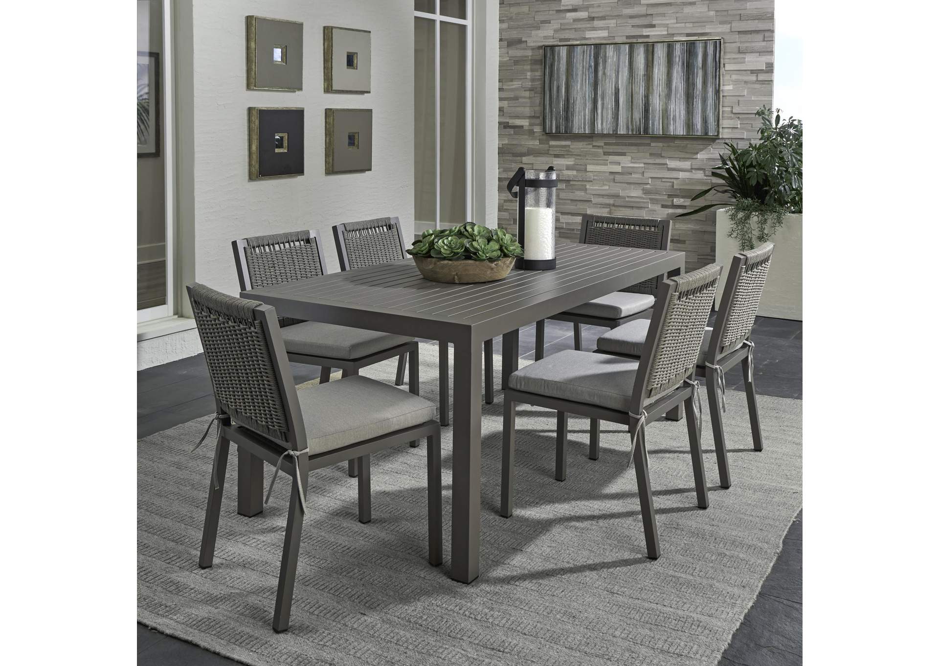 Plantation Key 7 Piece Outdoor Rectangular Dining Set,Liberty