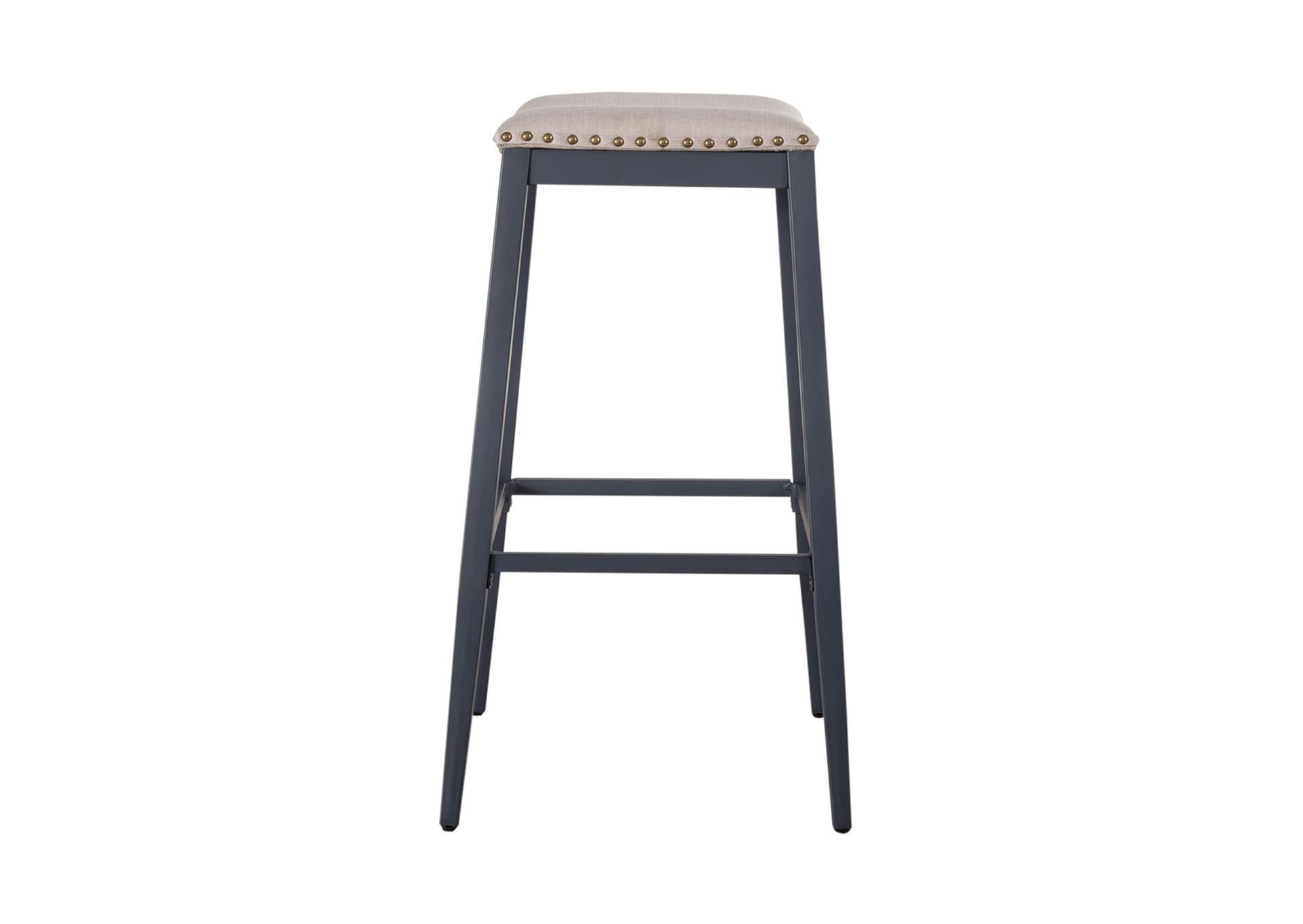 Vintage Series Backless Upholstered Barstool - Navy,Liberty