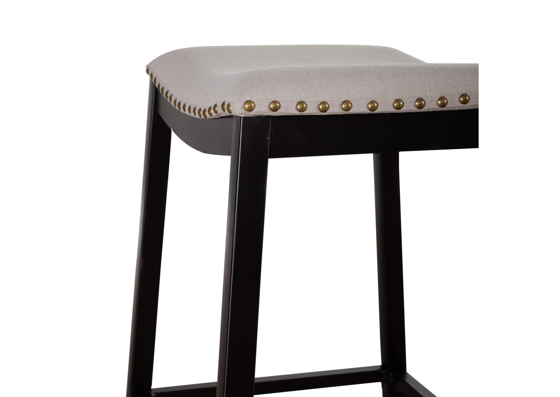 Vintage Series Backless Upholstered Barstool - Black,Liberty