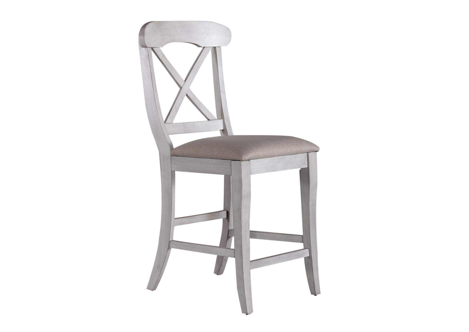 Ocean Isle Upholstered X Back Counter Chair (RTA),Liberty