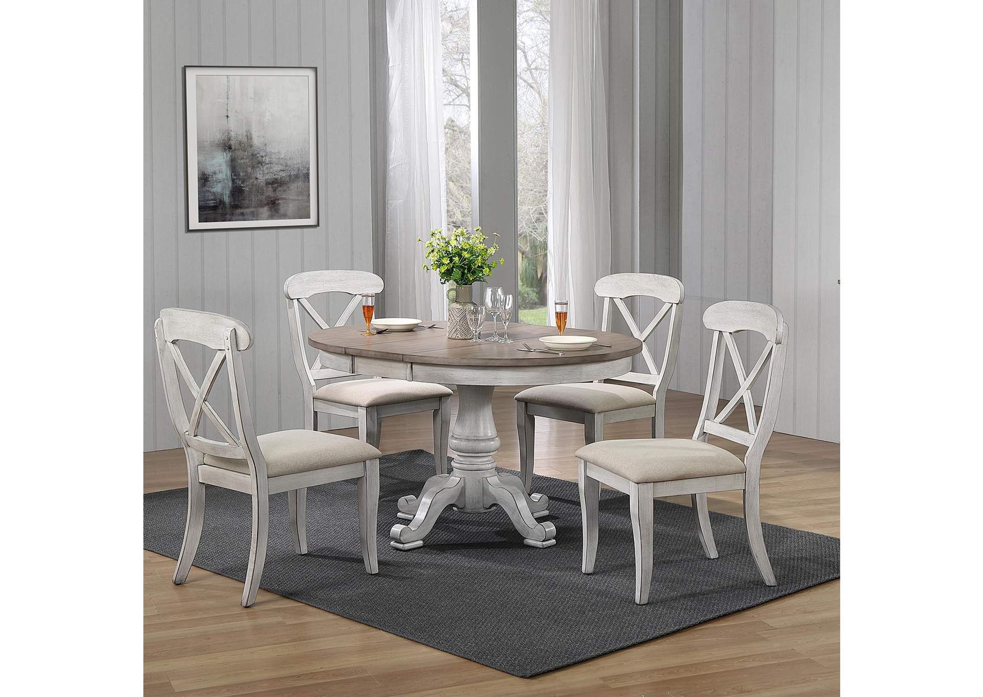 Ocean Isle 5 Piece Pedestal Table Set,Liberty