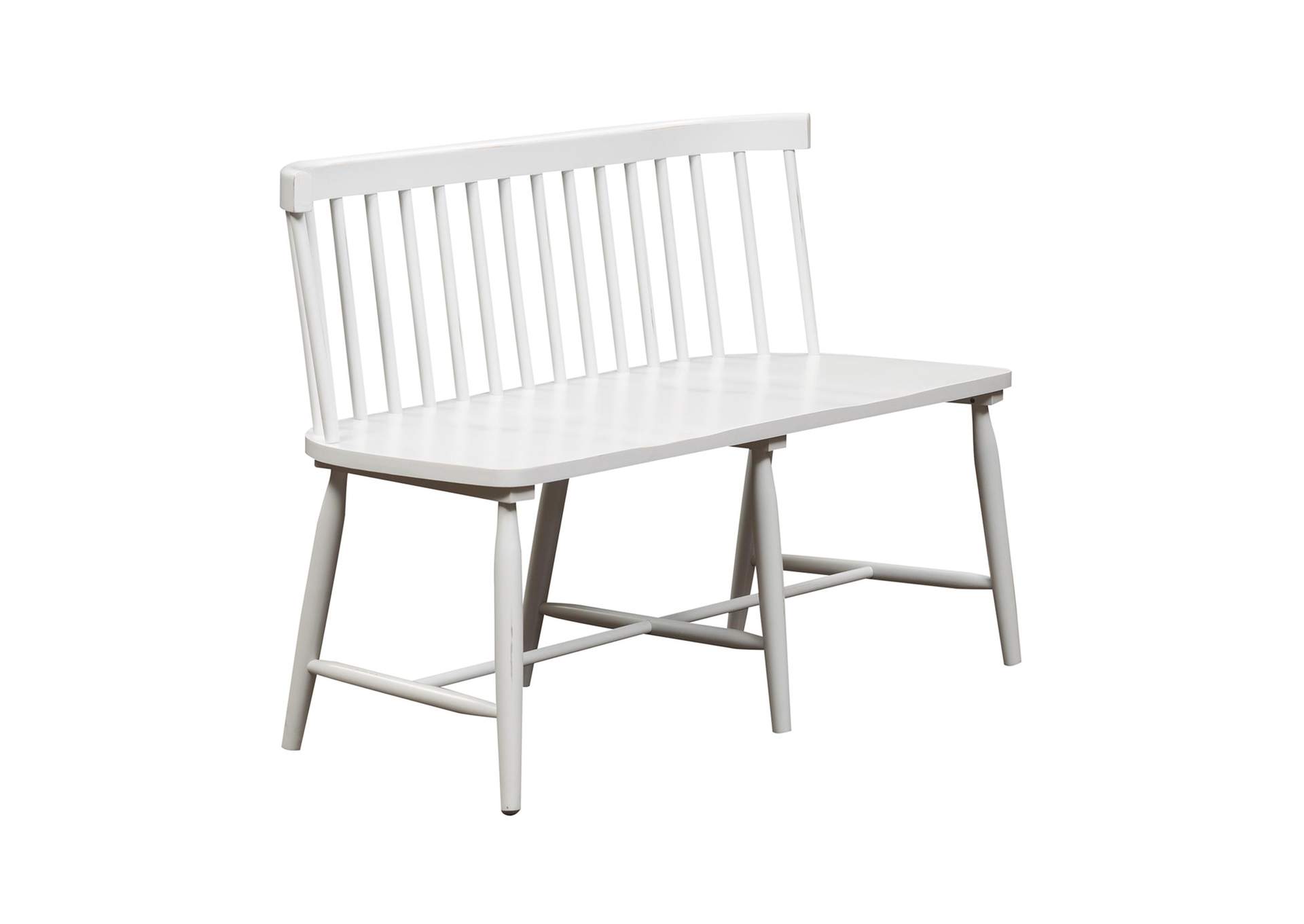 Capeside Cottage Spindle Back Dining Bench - White (RTA),Liberty