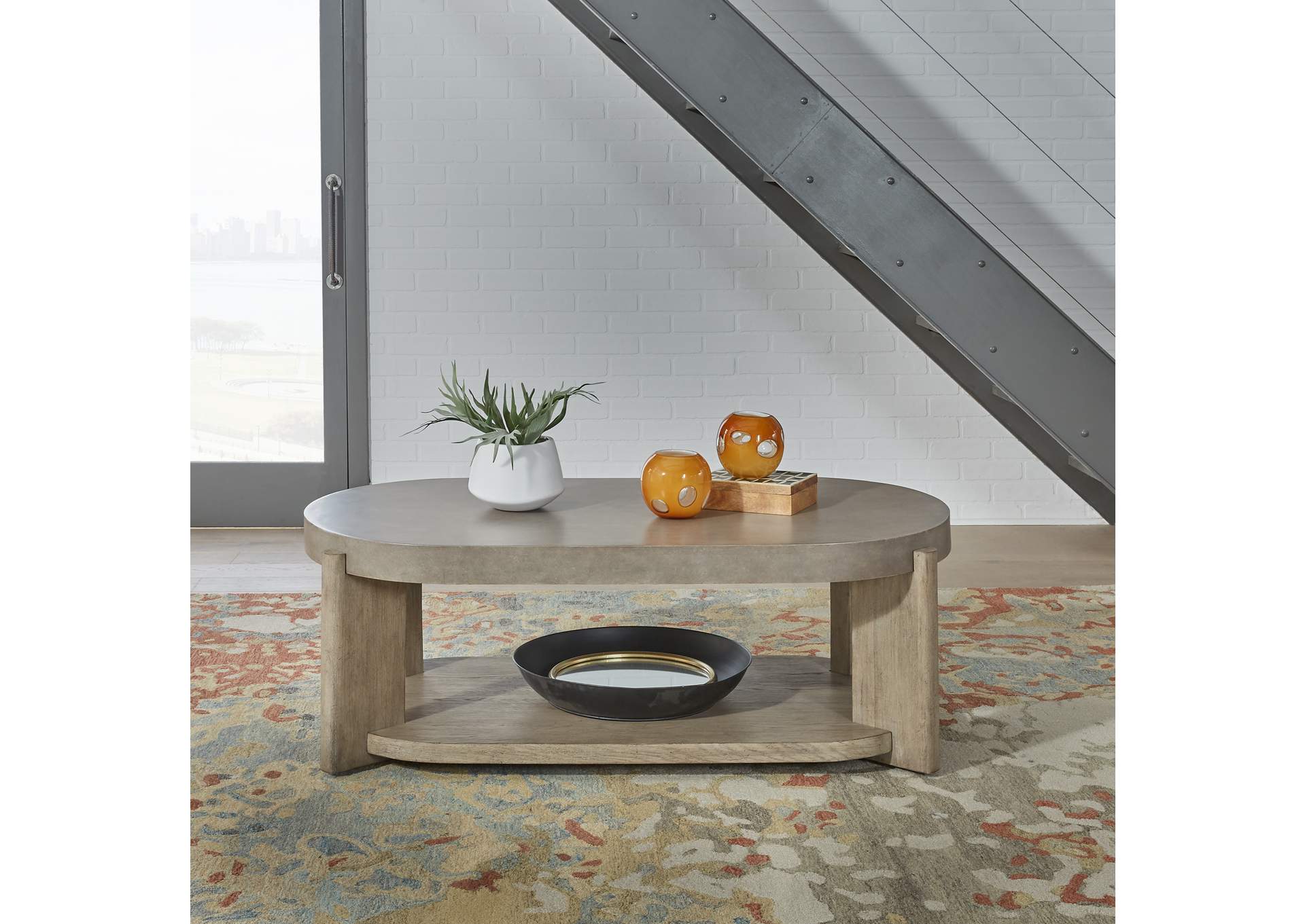 Affinity Oval Cocktail Table,Liberty