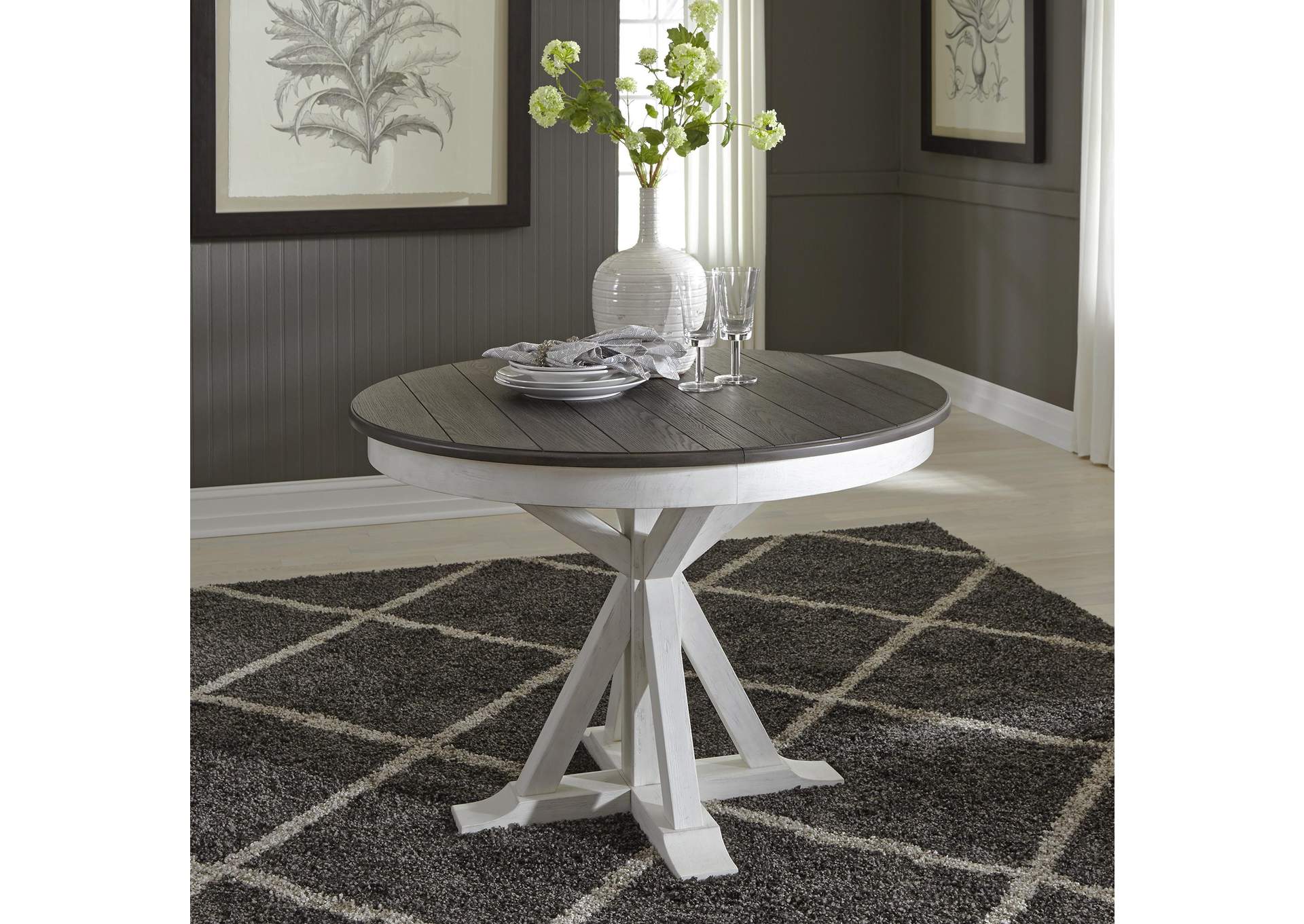 Allyson Park Pedestal Table,Liberty