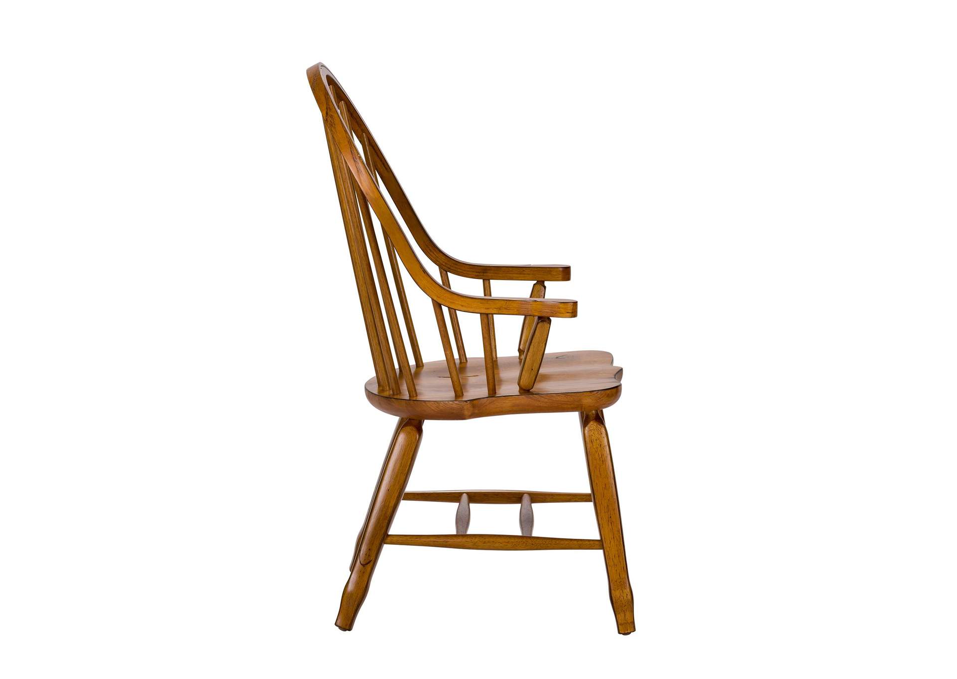 Treasures Bow Back Arm Chair - Oak,Liberty