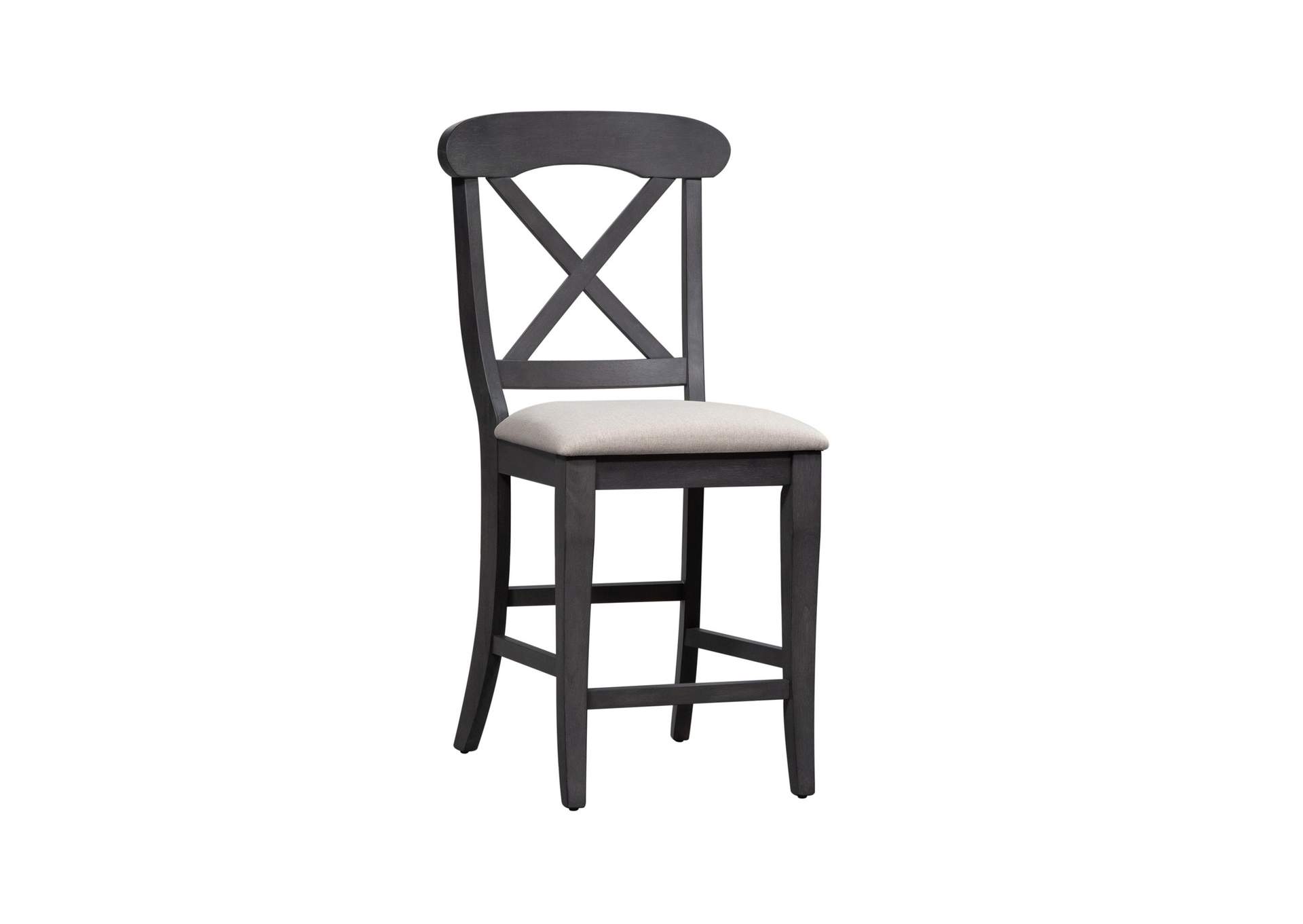 Ocean Isle Upholstered X Back Counter Chair (RTA),Liberty