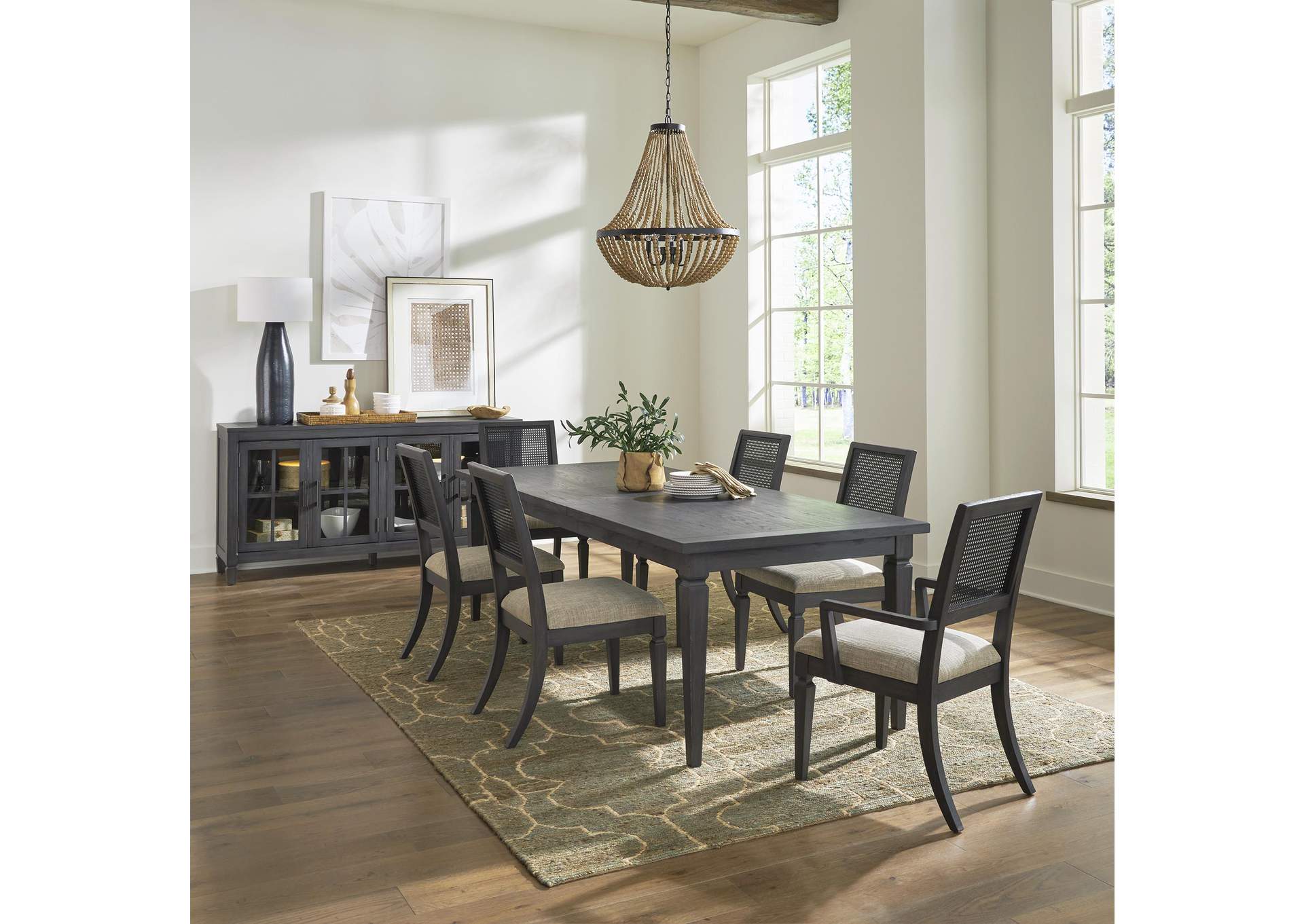 Caruso Heights Opt 7 Piece Rectangular Table Set,Liberty