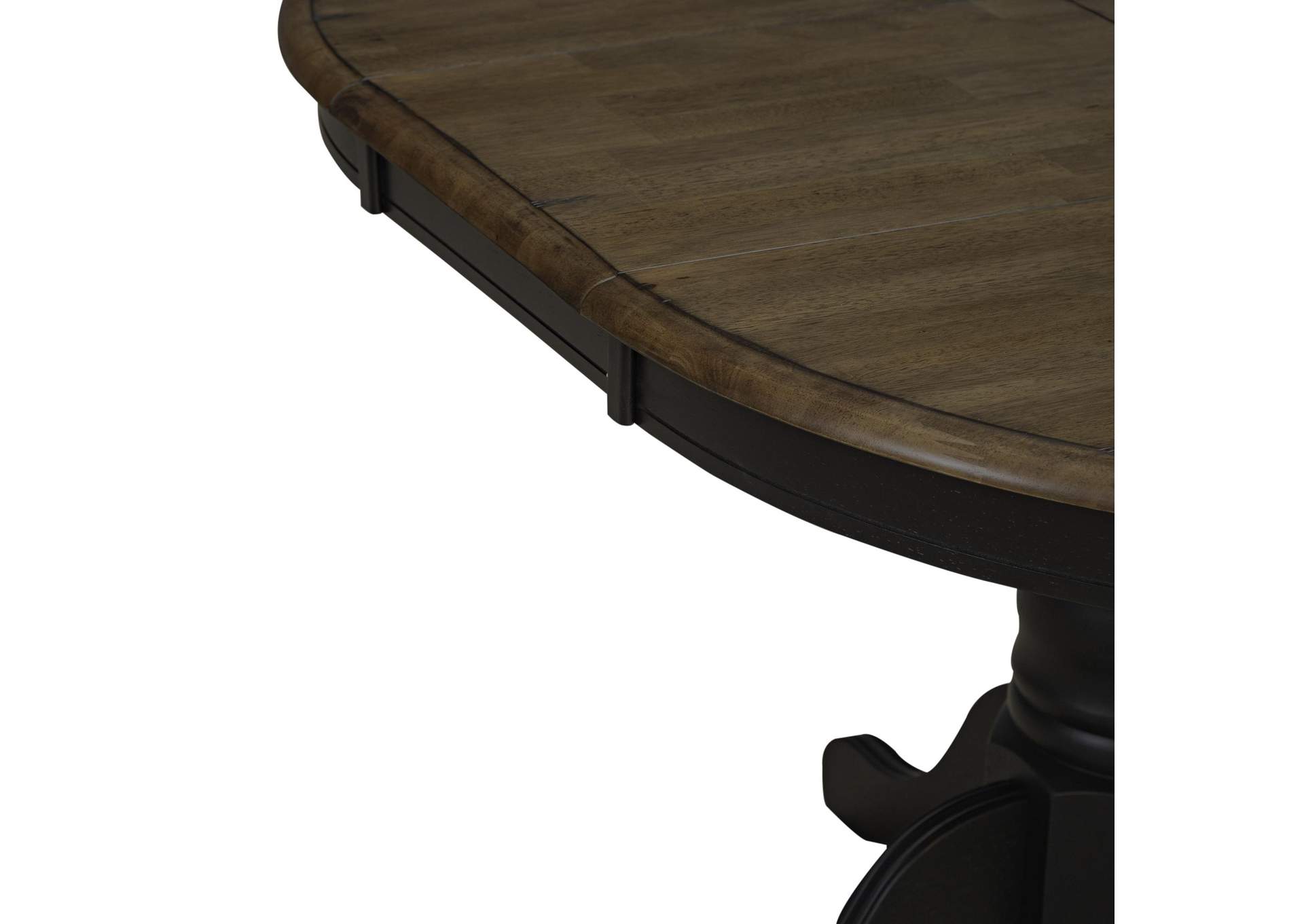 Carolina Crossing Pedestal Table Set - Black,Liberty