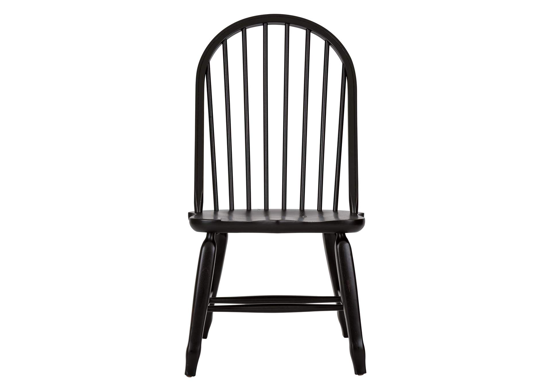 Treasures Bow Back Side Chair - Black,Liberty