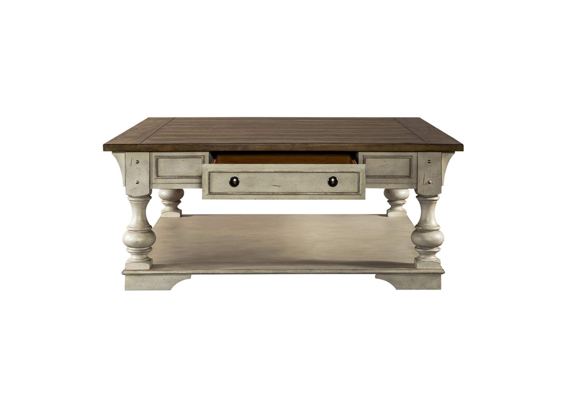 Morgan Creek Drawer Square Cocktail Table,Liberty