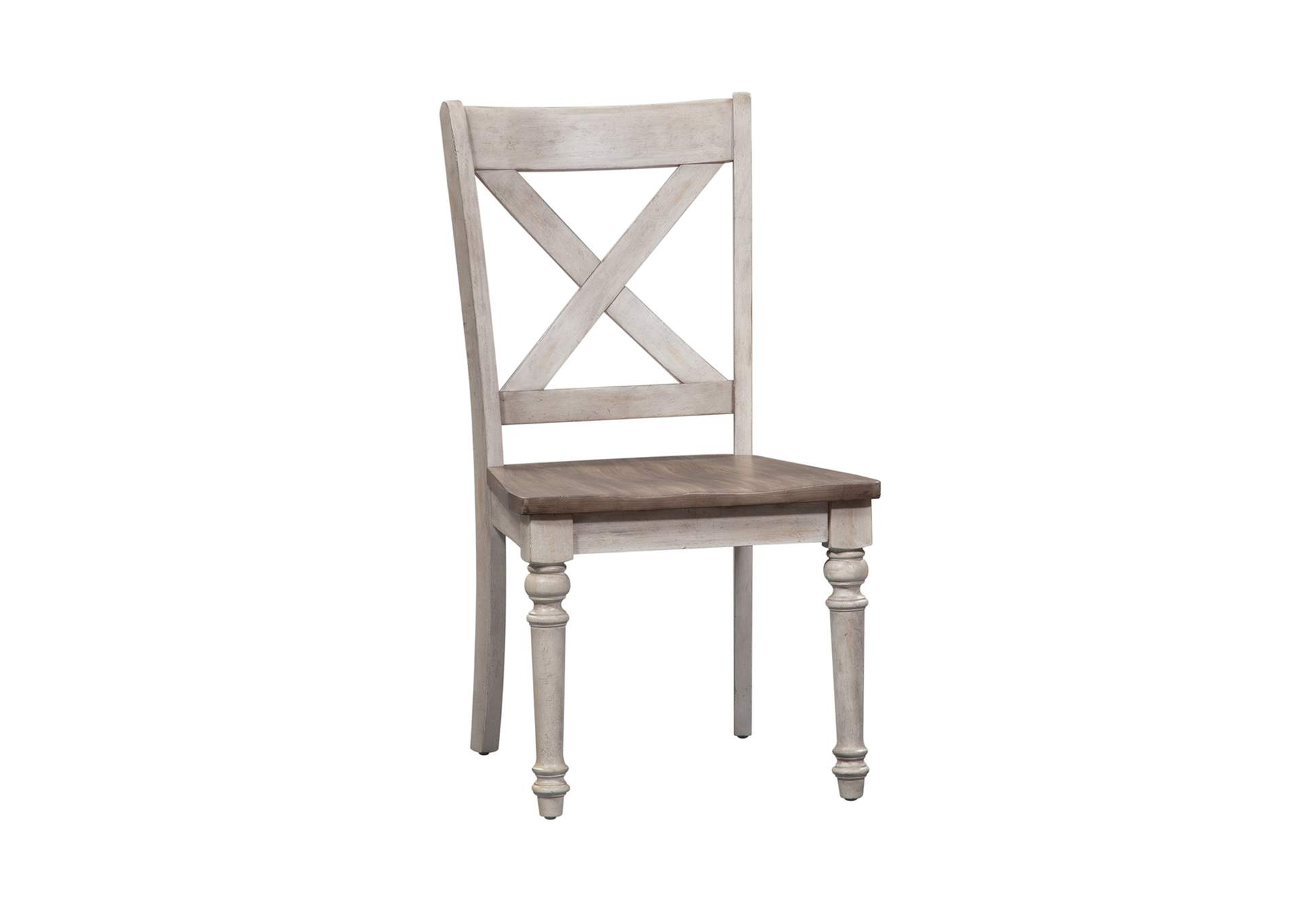 Cottage Lane X Back Wood Seat Side Chair (RTA),Liberty