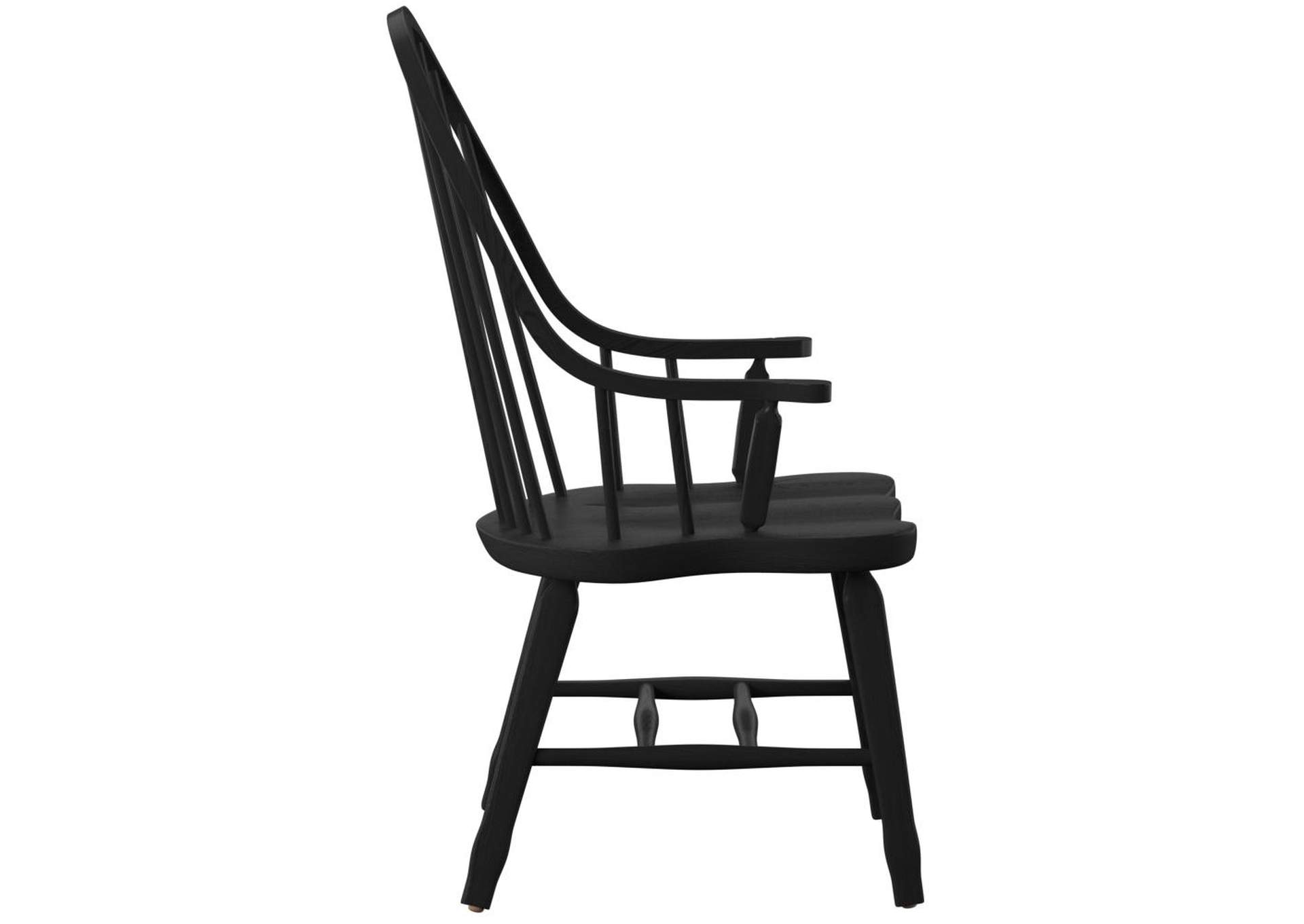 Treasures Bow Back Arm Chair - Black,Liberty