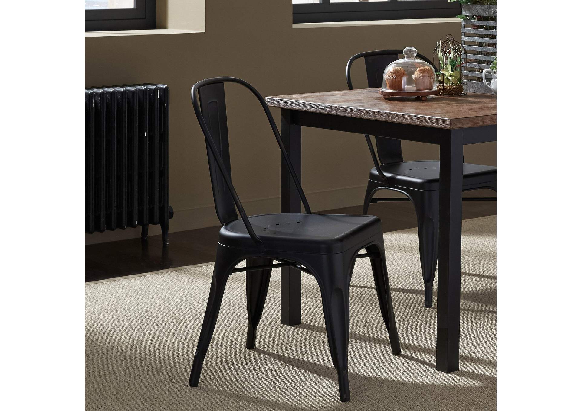 Vintage Series Bow Back Side Chair - Black,Liberty