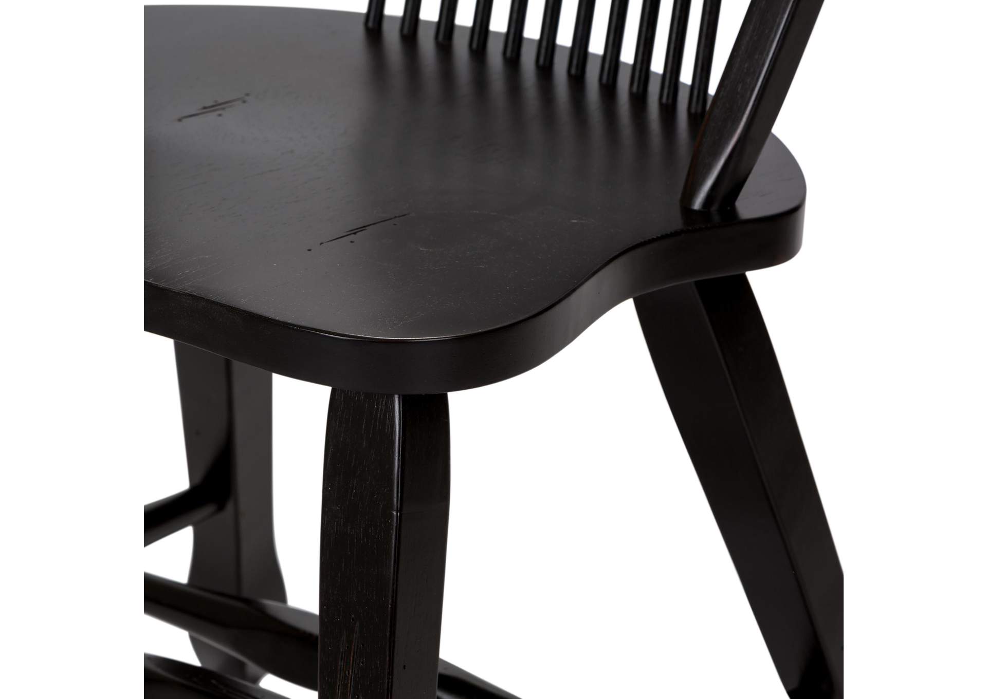 Treasures Sheaf Back Side Chair - Black,Liberty