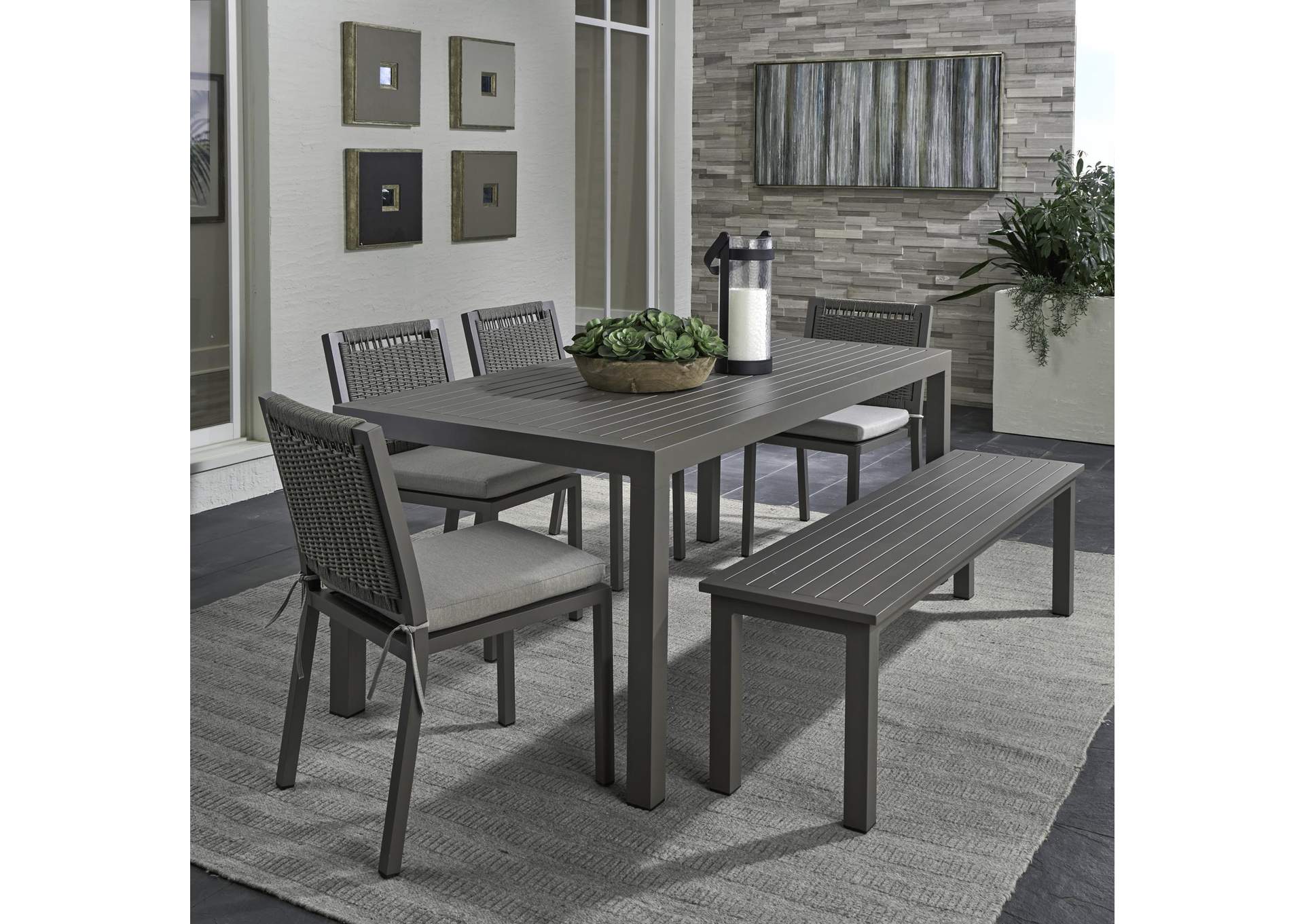 Plantation Key 6 Piece Outdoor Rectangular Dining Set,Liberty