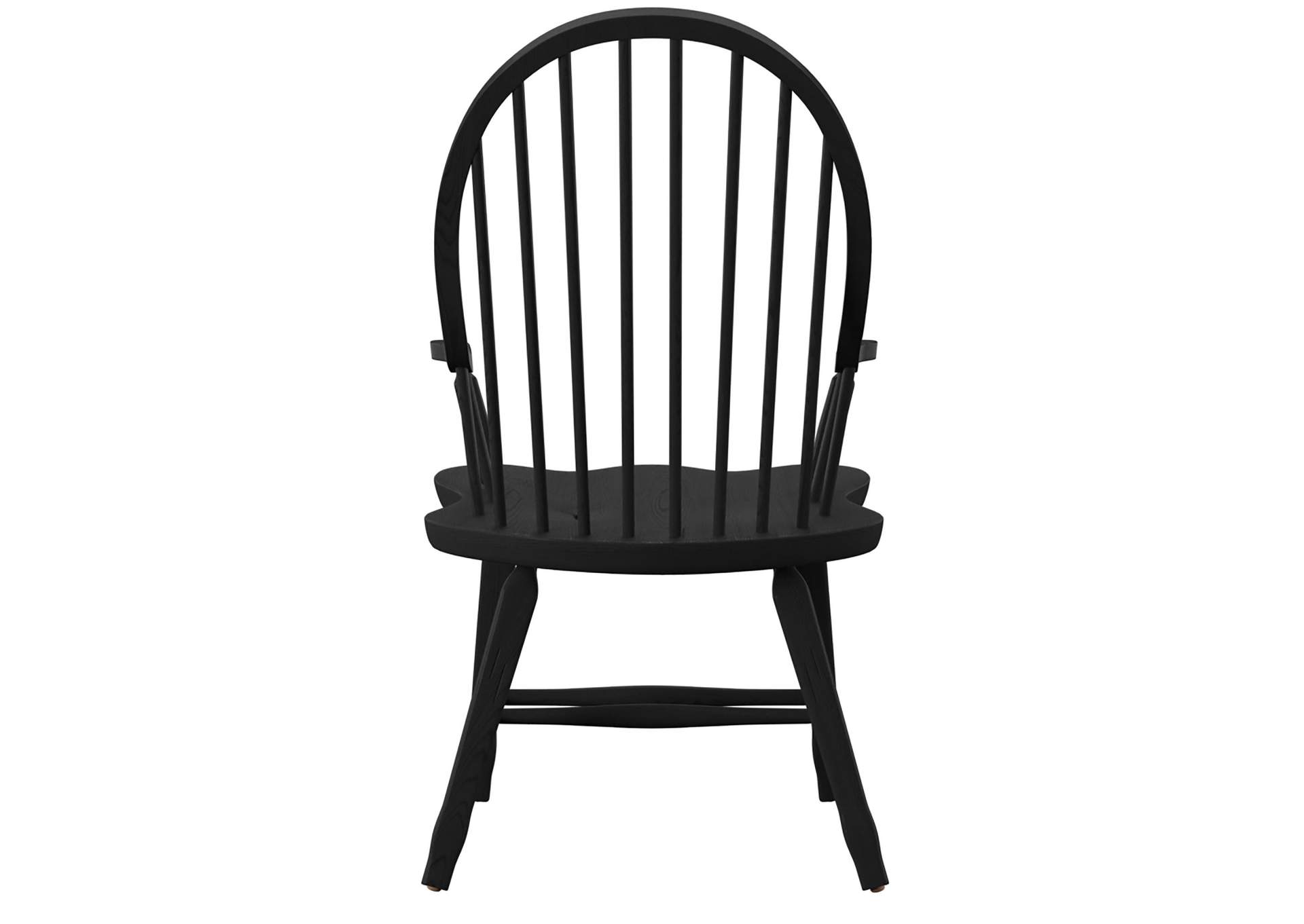 Treasures Bow Back Arm Chair - Black,Liberty