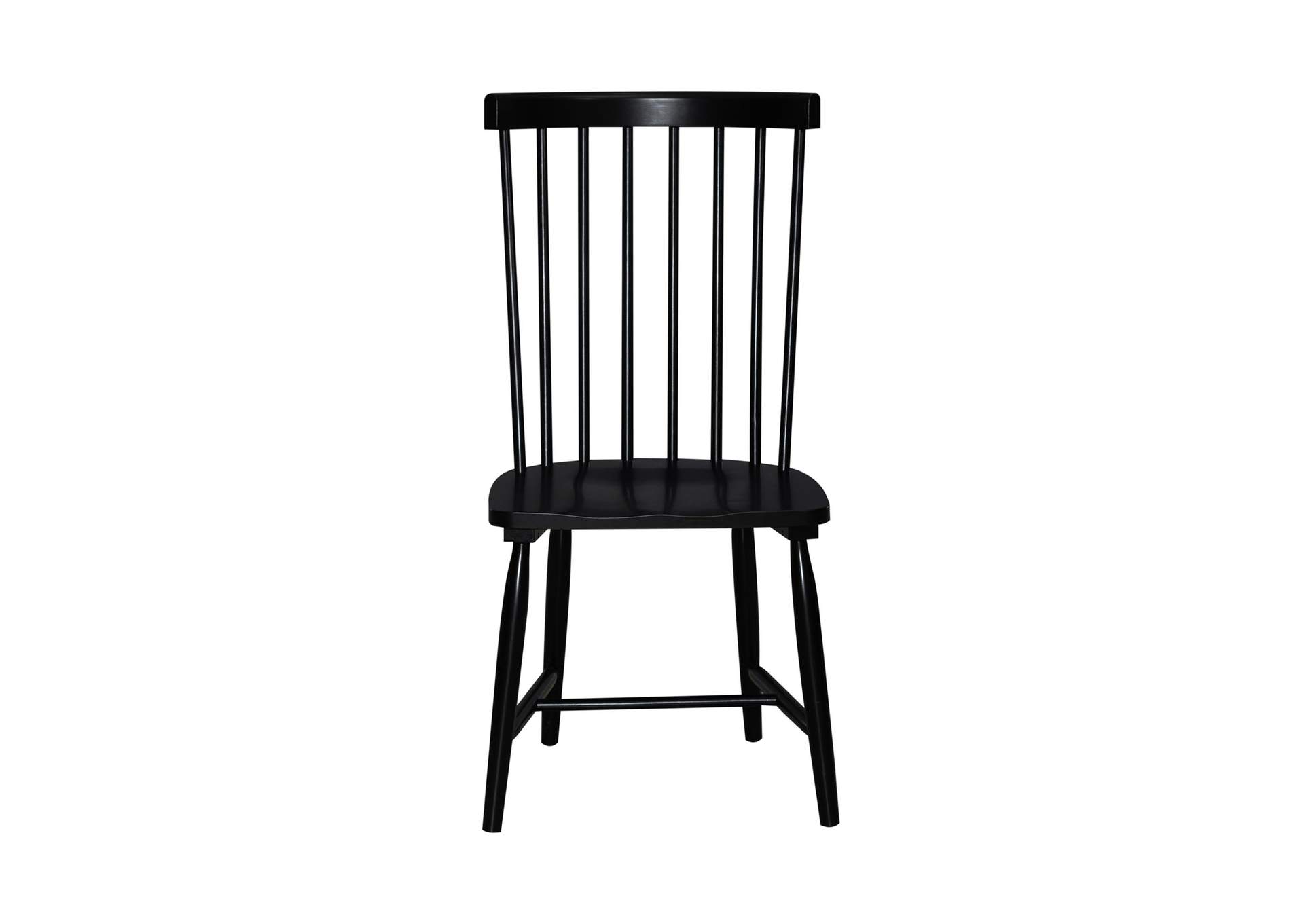 Capeside Cottage Spindle Back Side Chair - Black (RTA),Liberty