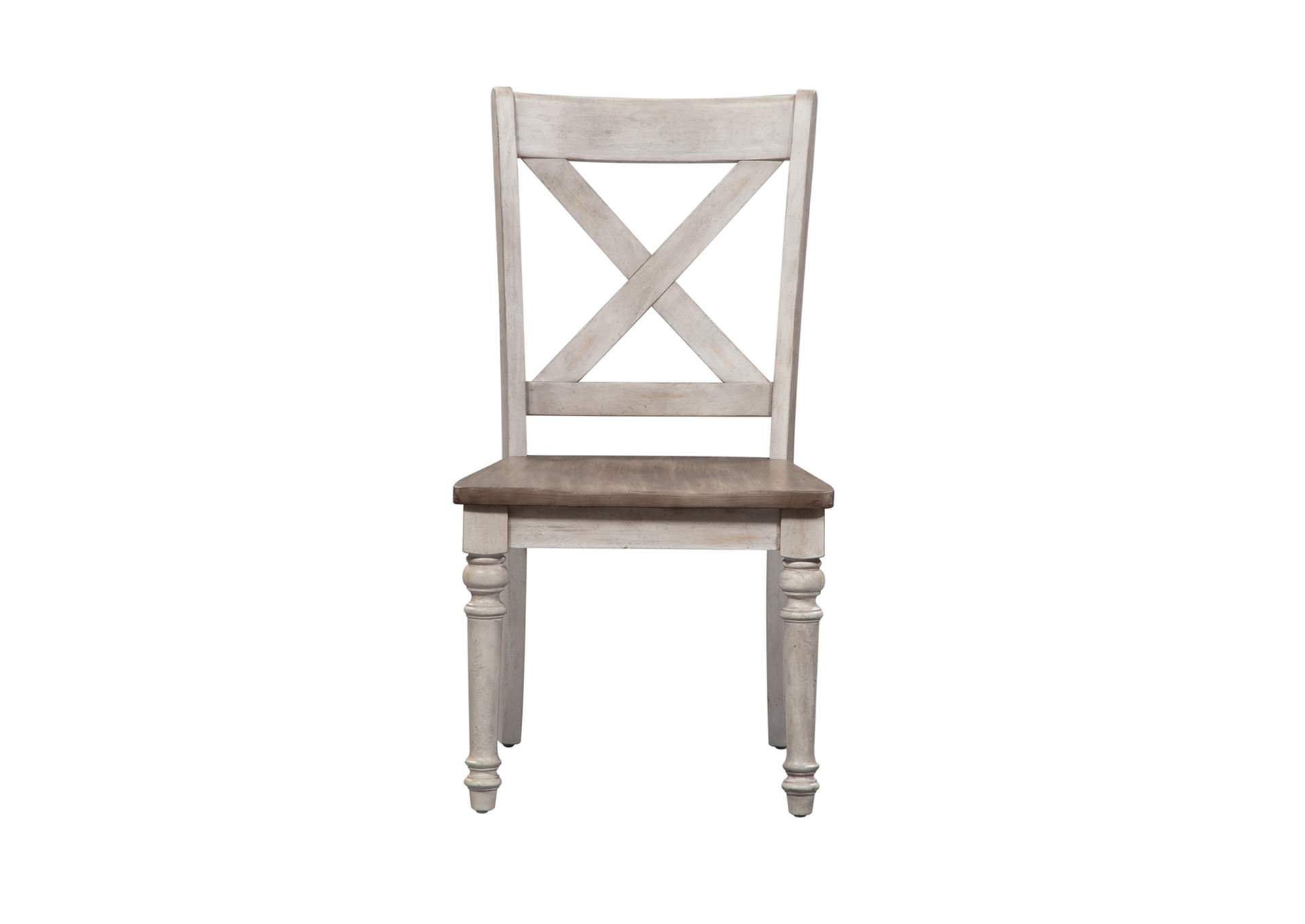 Cottage Lane X Back Wood Seat Side Chair (RTA),Liberty