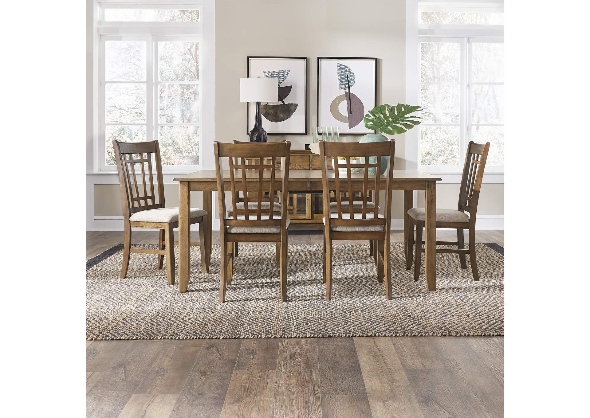 Santa Rosa 7 Piece Rectangular Table Set,Liberty